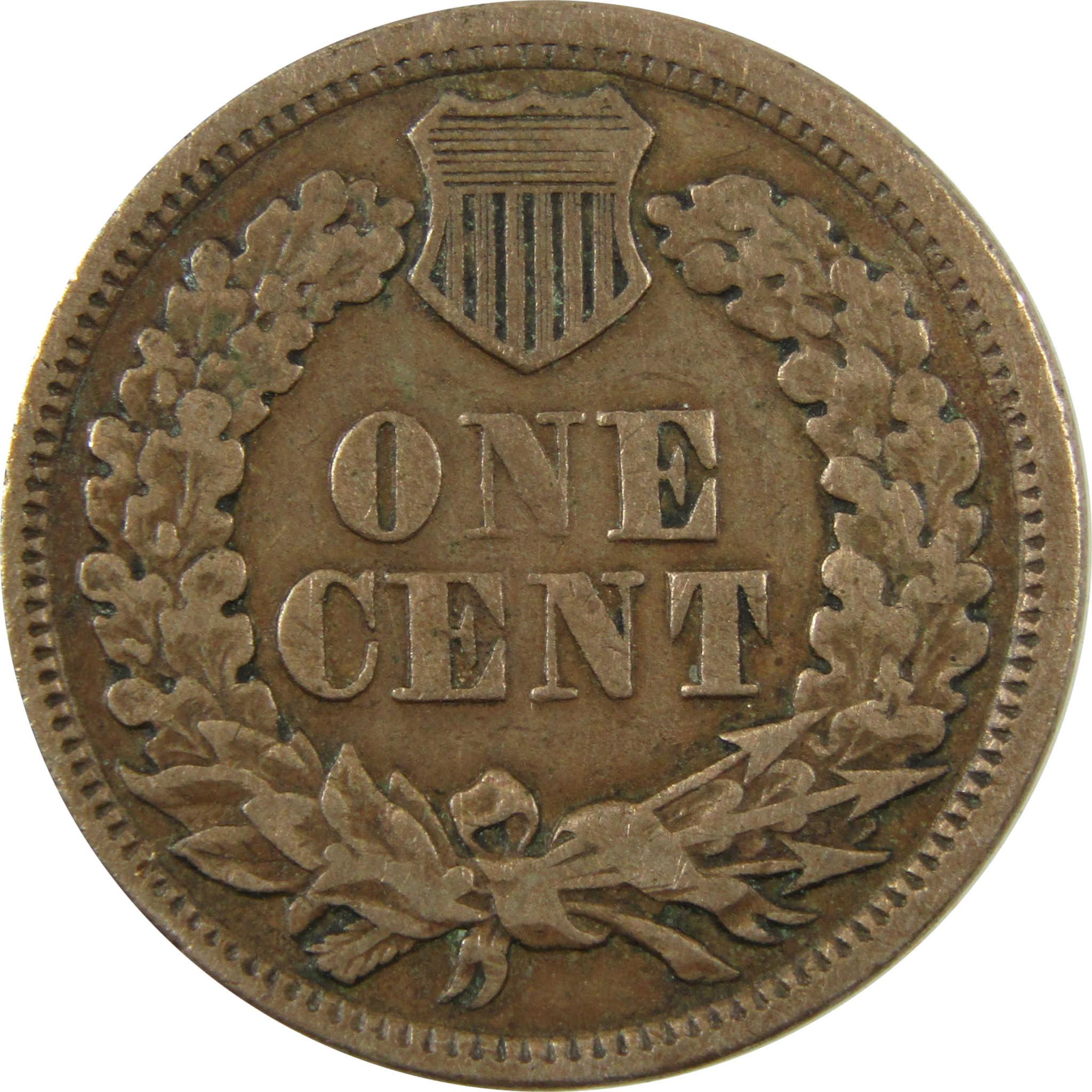 1862 Indian Head Cent VF Very Fine Penny 1c Coin SKU:CP1145