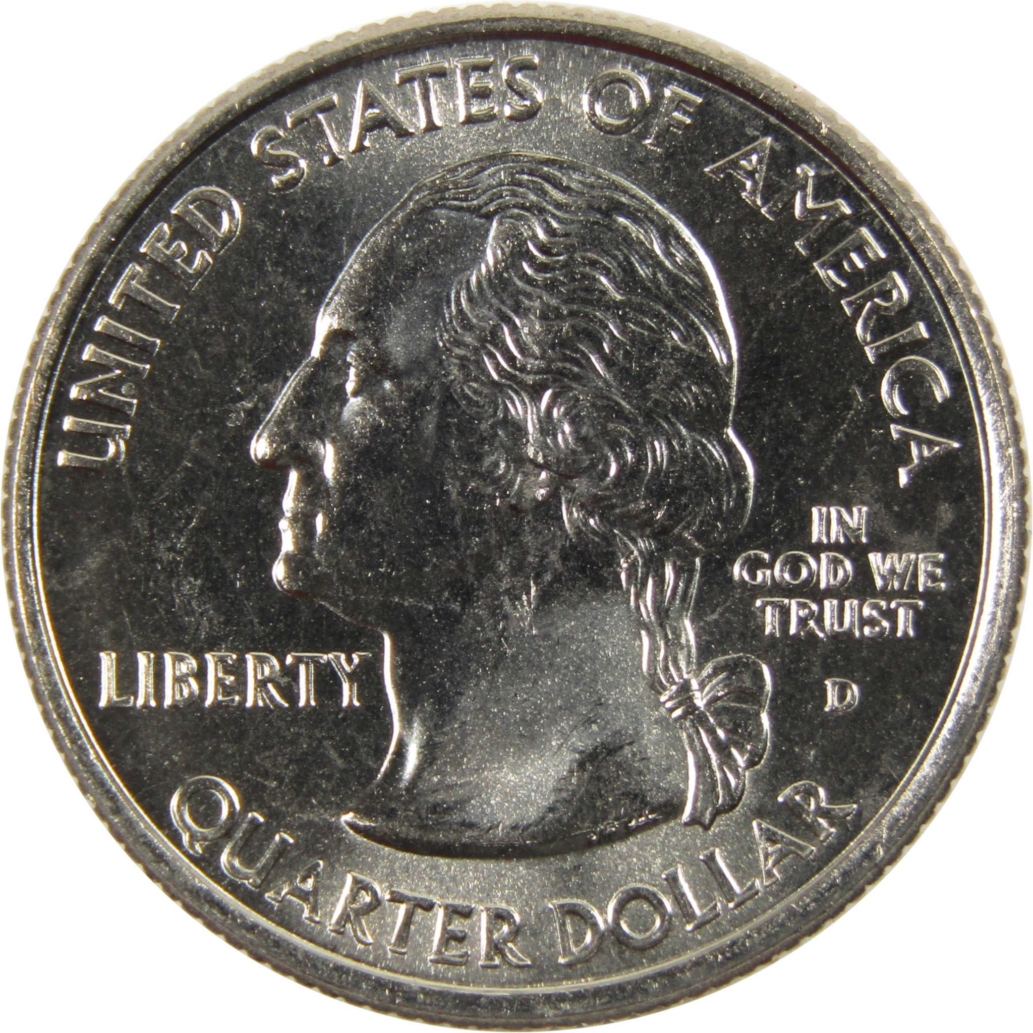2007 D Washington State Quarter BU Uncirculated Clad 25c Coin