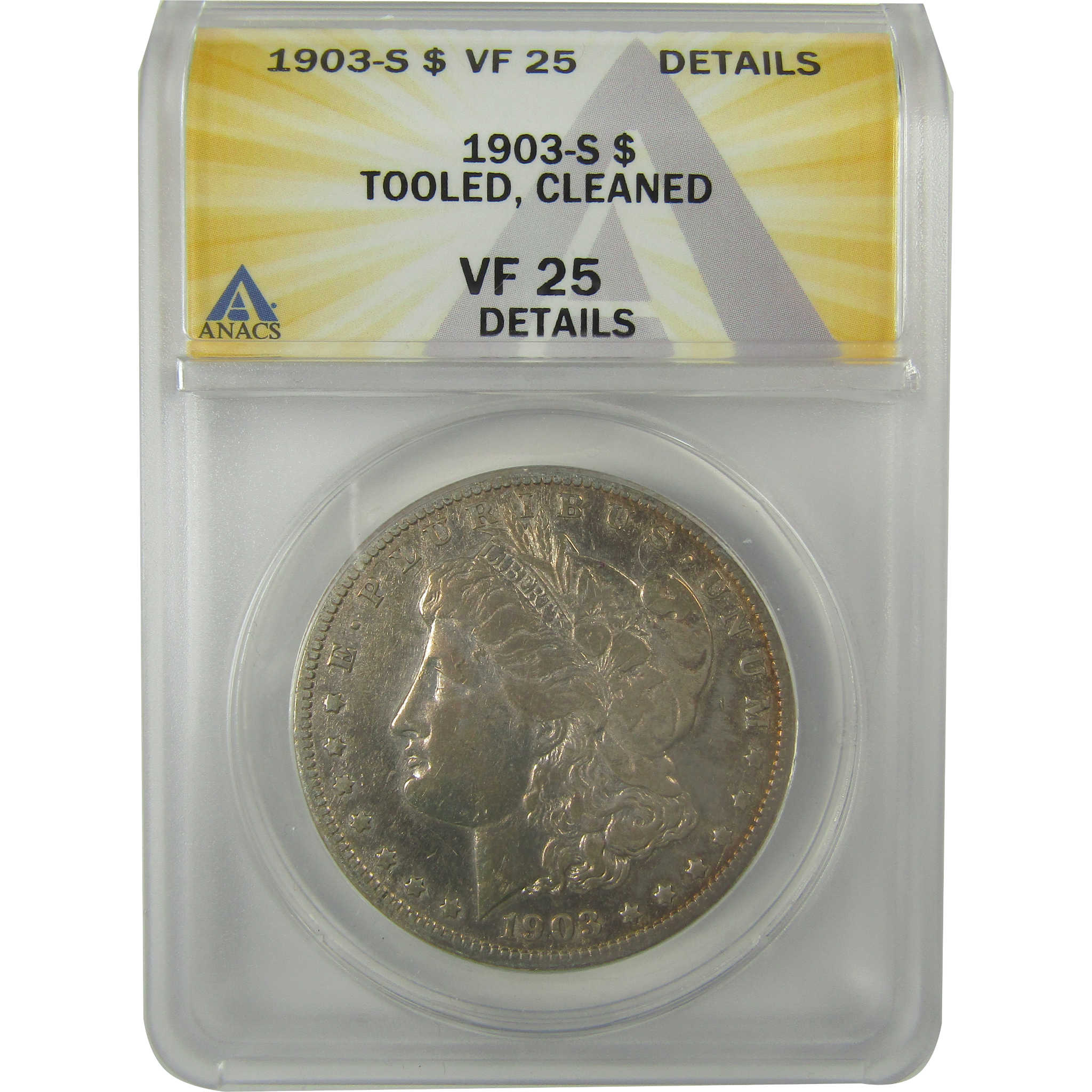 1903 S Morgan Dollar VF 25 Details ANACS Silver $1 Coin SKU:I21735 - Morgan coin - Morgan silver dollar - Morgan silver dollar for sale - Profile Coins & Collectibles