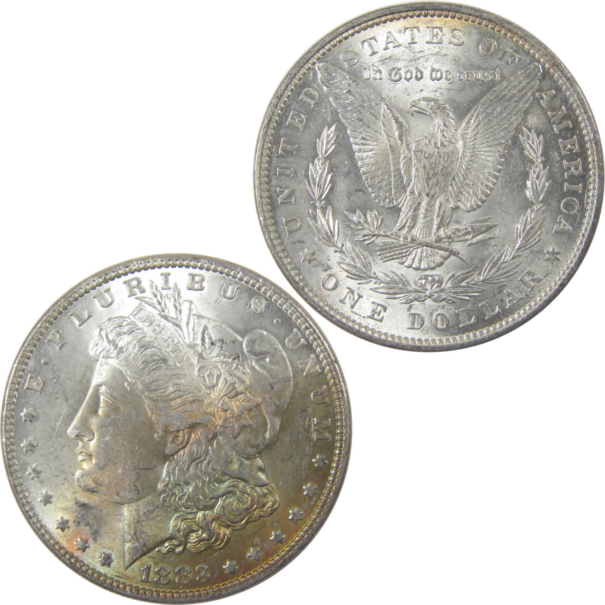 1883 Morgan Silver Dollar Uncirculated Mint State Toned SKU:I24722