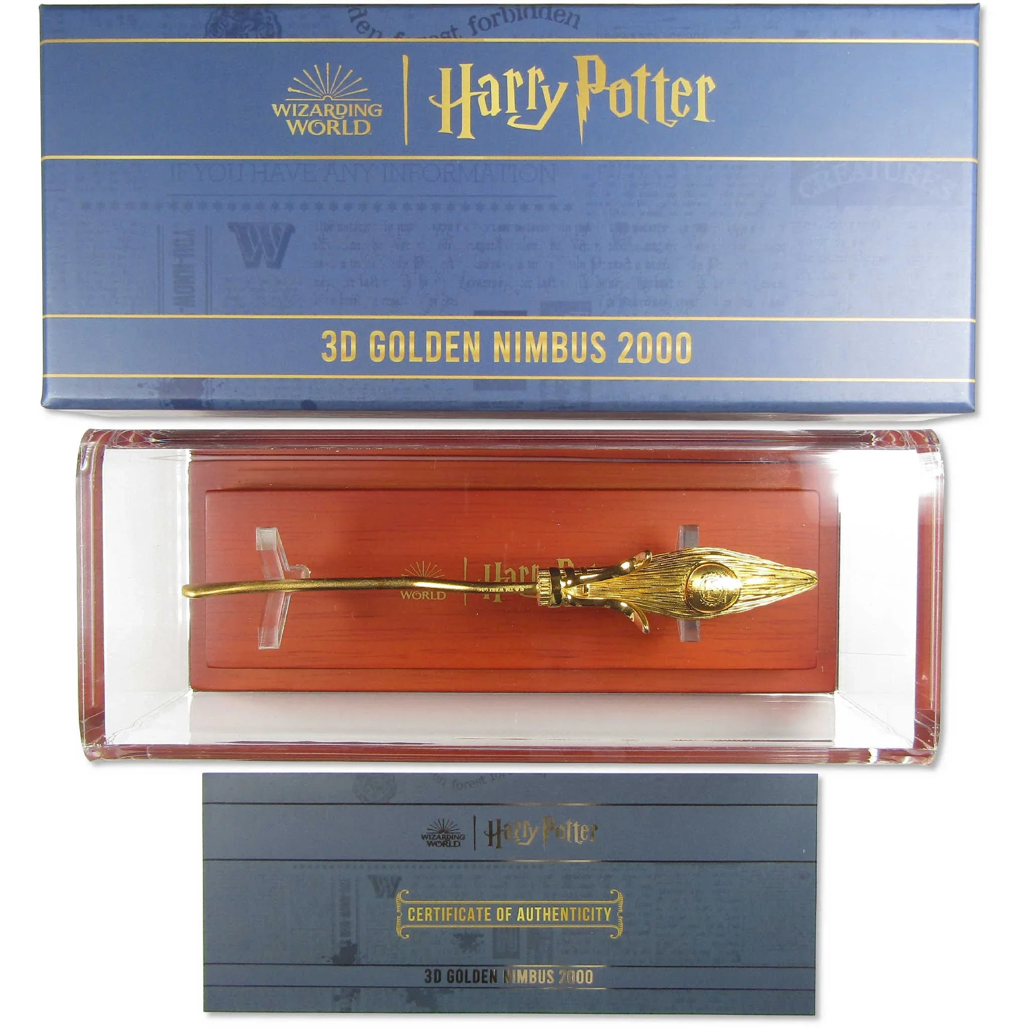 Harry Potter 3D Golden Nimbus 2000 3 oz Silver Shaped Coin 2024 Samoa