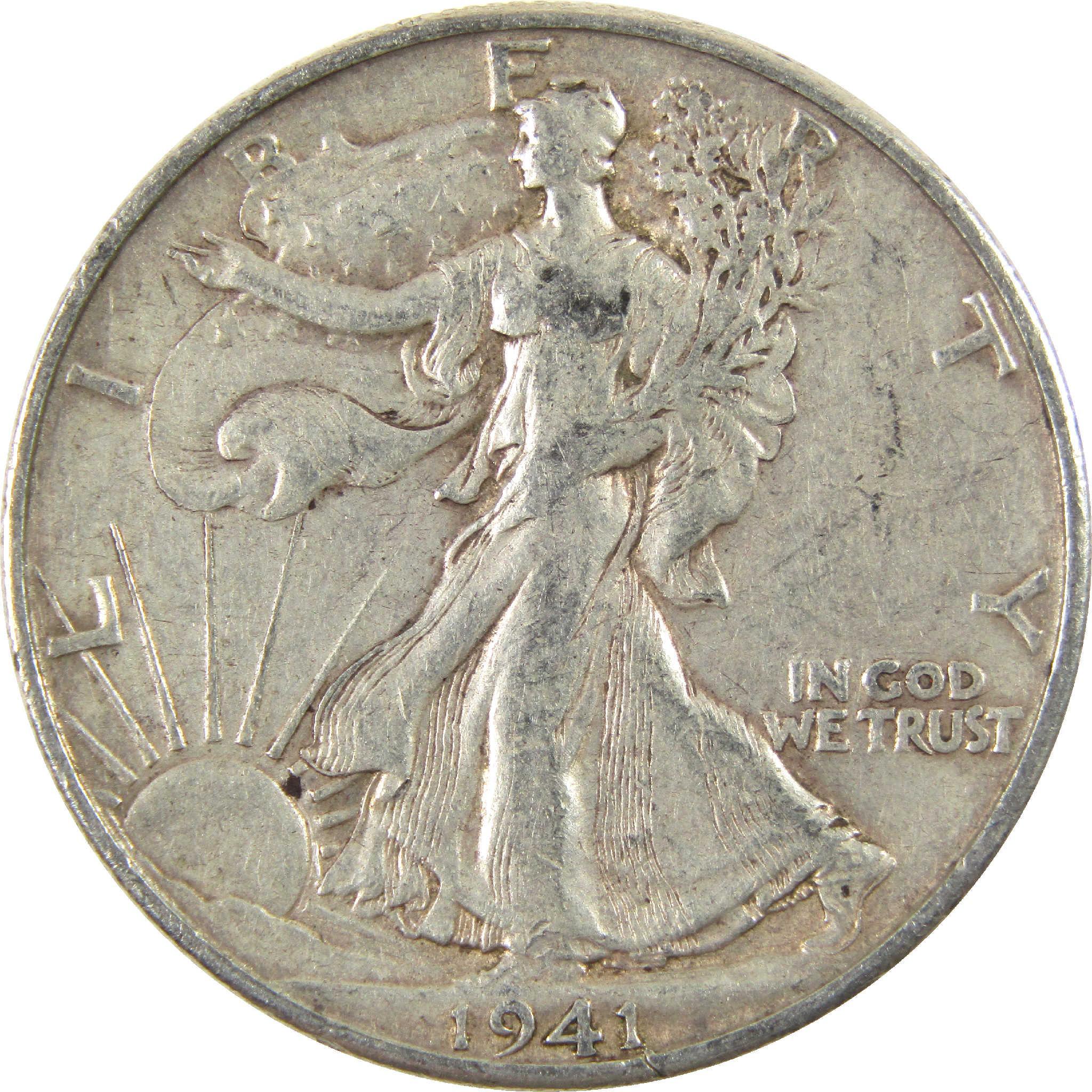 1941-D Walking Liberty Half Dollar - XF (Extremely Fine) Condition, 90% Silver, Denver Mint