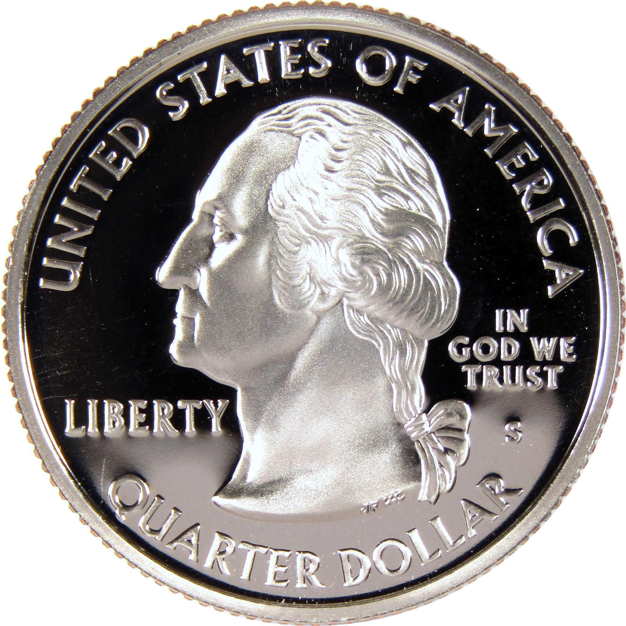 United States quarter dollar coin featuring George Washington, proof finish, collectible coin
