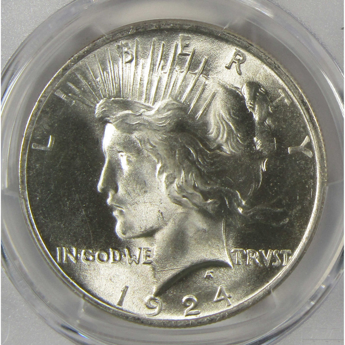 1924 Peace Silver Dollar MS 65 PCGS Uncirculated $1 Coin Collectible
