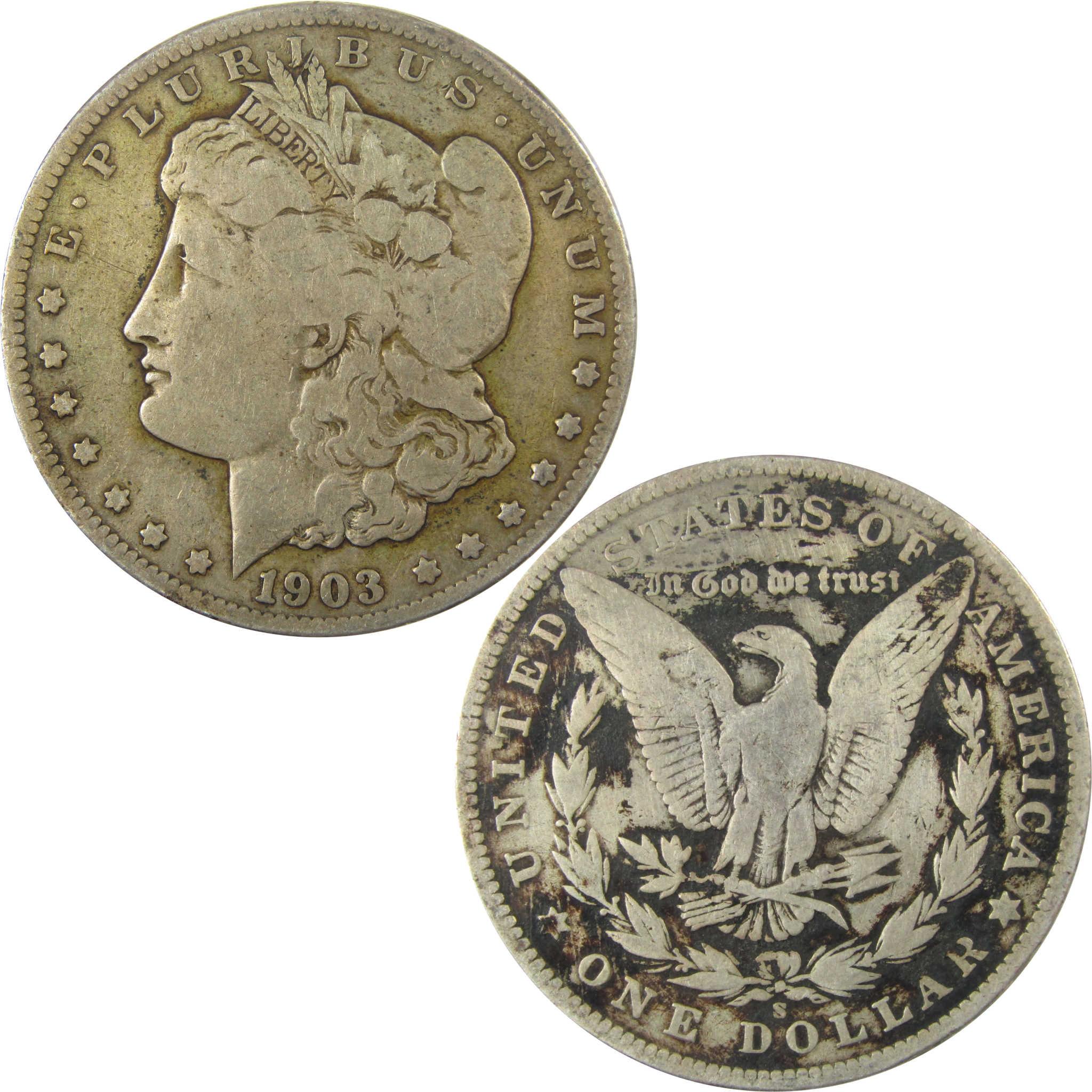 1903 S Morgan Silver Dollar VG Very Good Details $1 Coin SKU:I25362 - Morgan coin - Morgan silver dollar - Morgan silver dollar for sale - Profile Coins & Collectibles