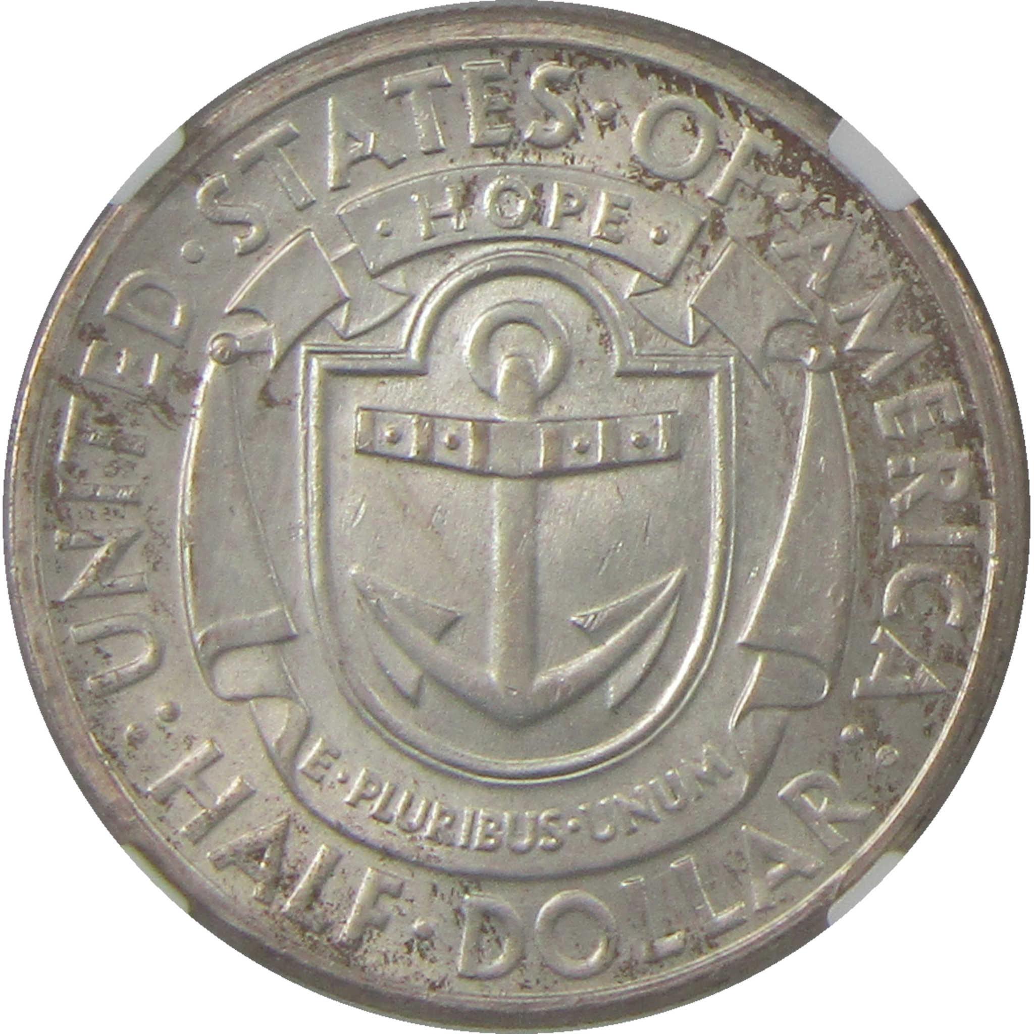 1936 D Providence Rhode Island Commemorative Silver 50c MS 64 NGC
