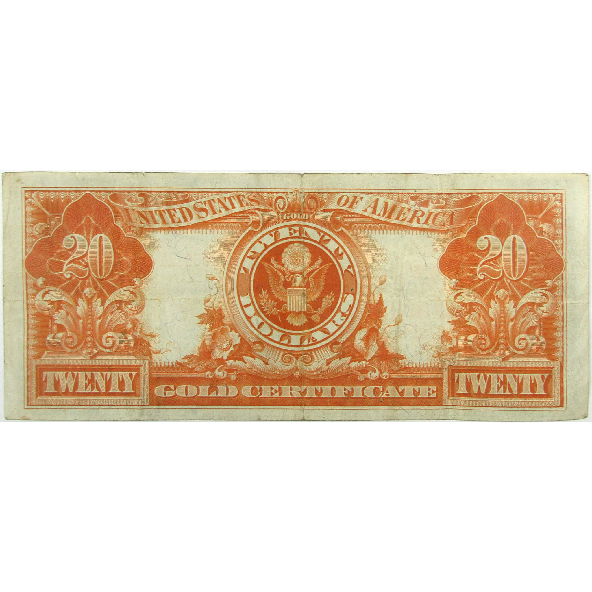 1922 $20 Large Size Gold Certificate Note F Fine Details SKU:CP1490