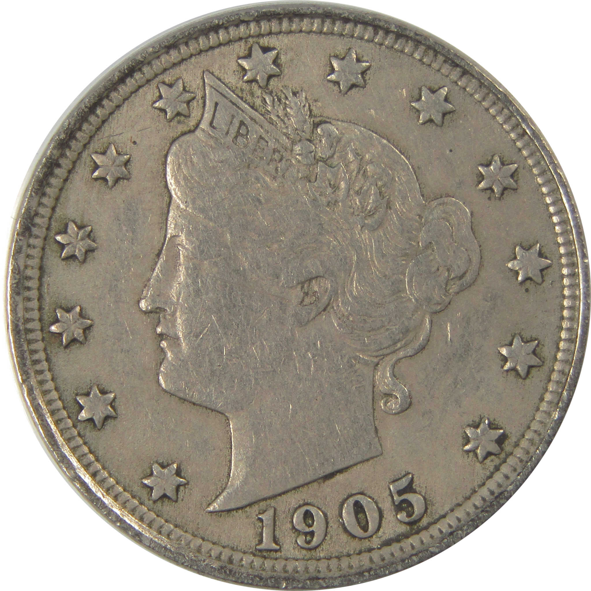 1905 Liberty Head V Nickel EF 45 Details ANACS 5c Coin SKU:I22309