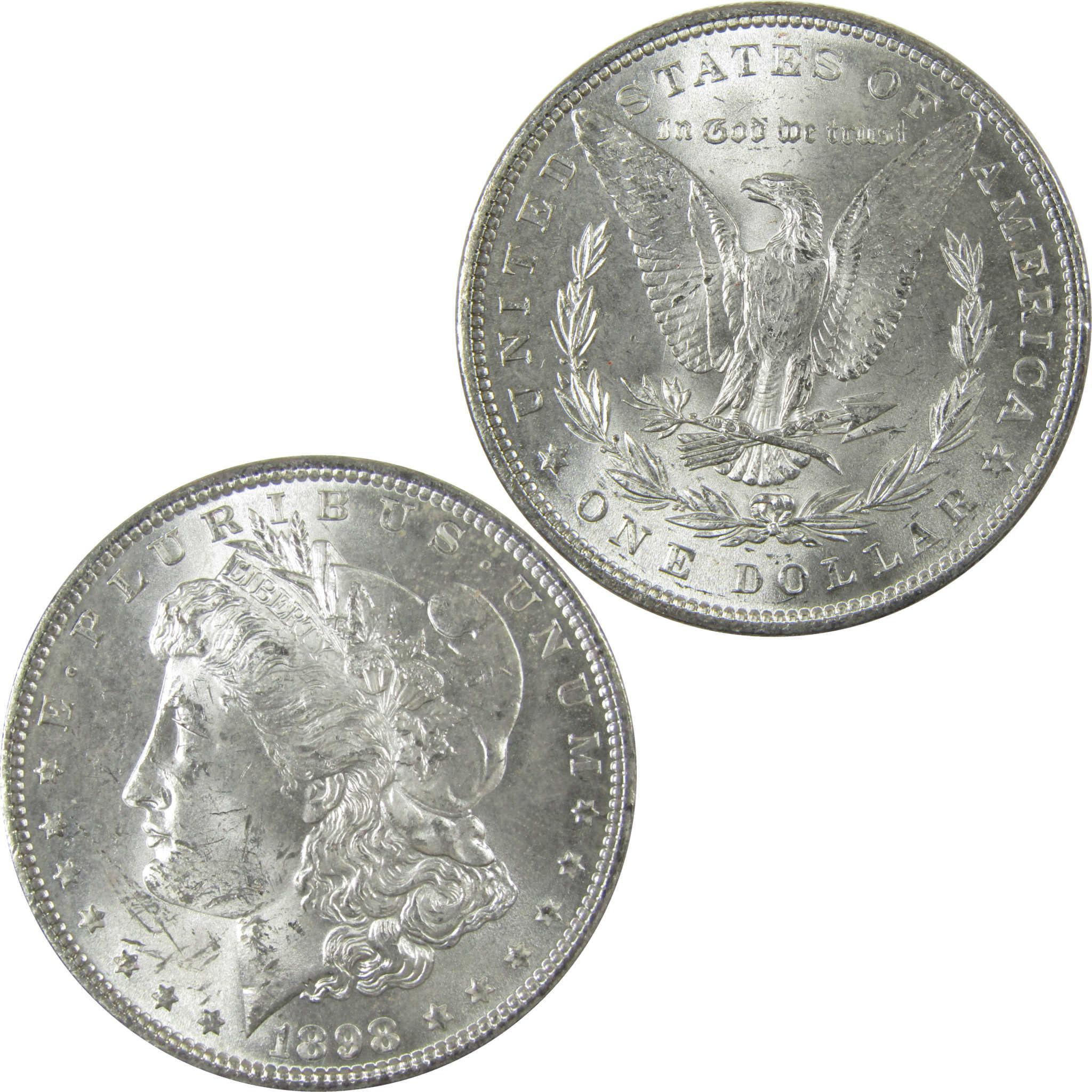 1898 Morgan Silver Dollar Uncirculated Mint State $1 Coin SKU:I27768 - Morgan coin - Morgan silver dollar - Morgan silver dollar for sale - Profile Coins & Collectibles