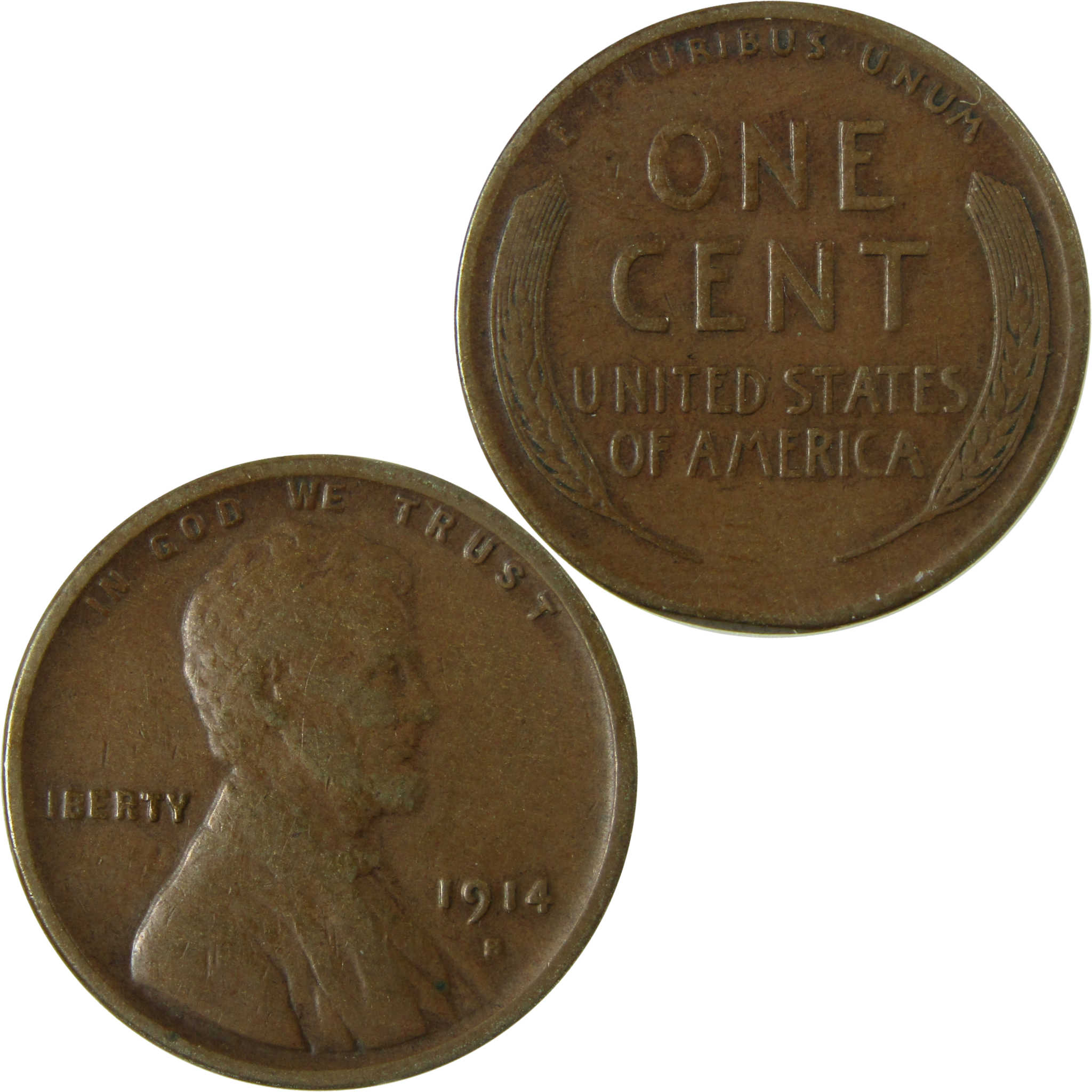 1914 S Lincoln Wheat Cent VF Very Fine Penny 1c Coin SKU:I28115