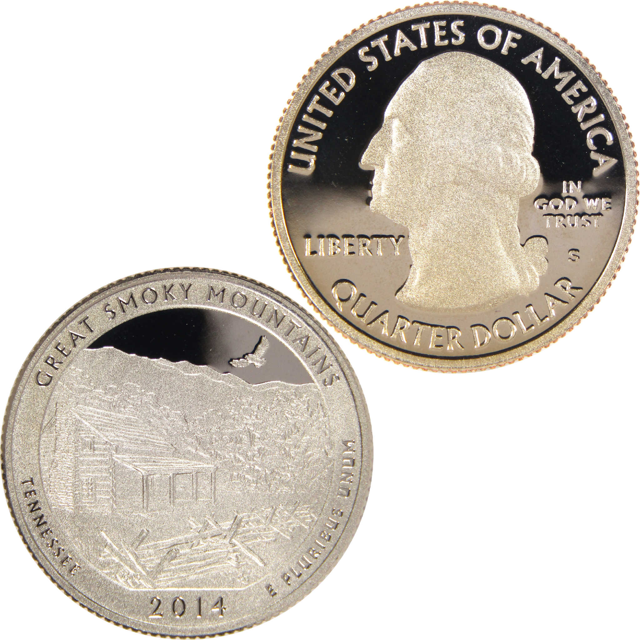 2014 S Great Smoky Mountains National Park Quarter Clad 25c Proof Coin