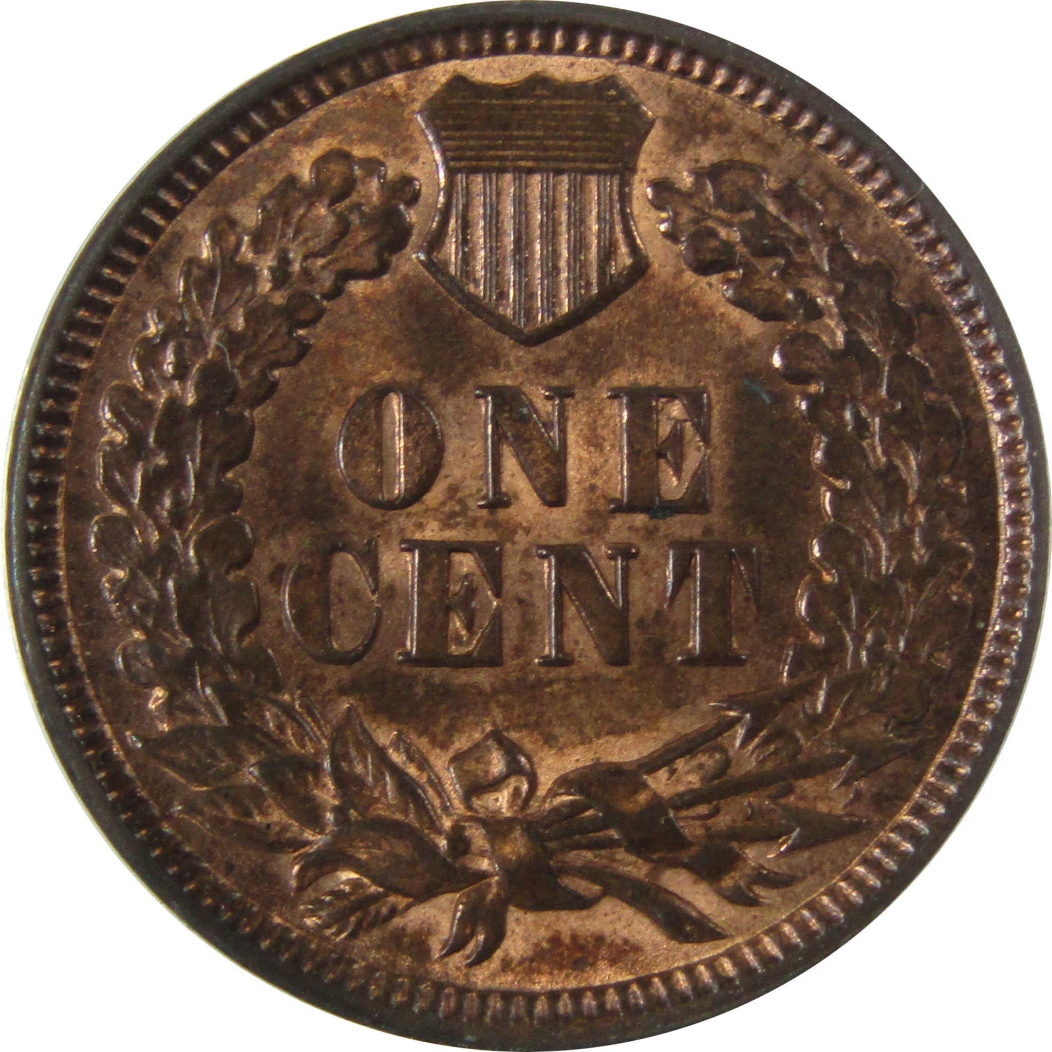 1898 Indian Head Cent MS 63 RB ANACS Penny Uncirculated SKU:CP849