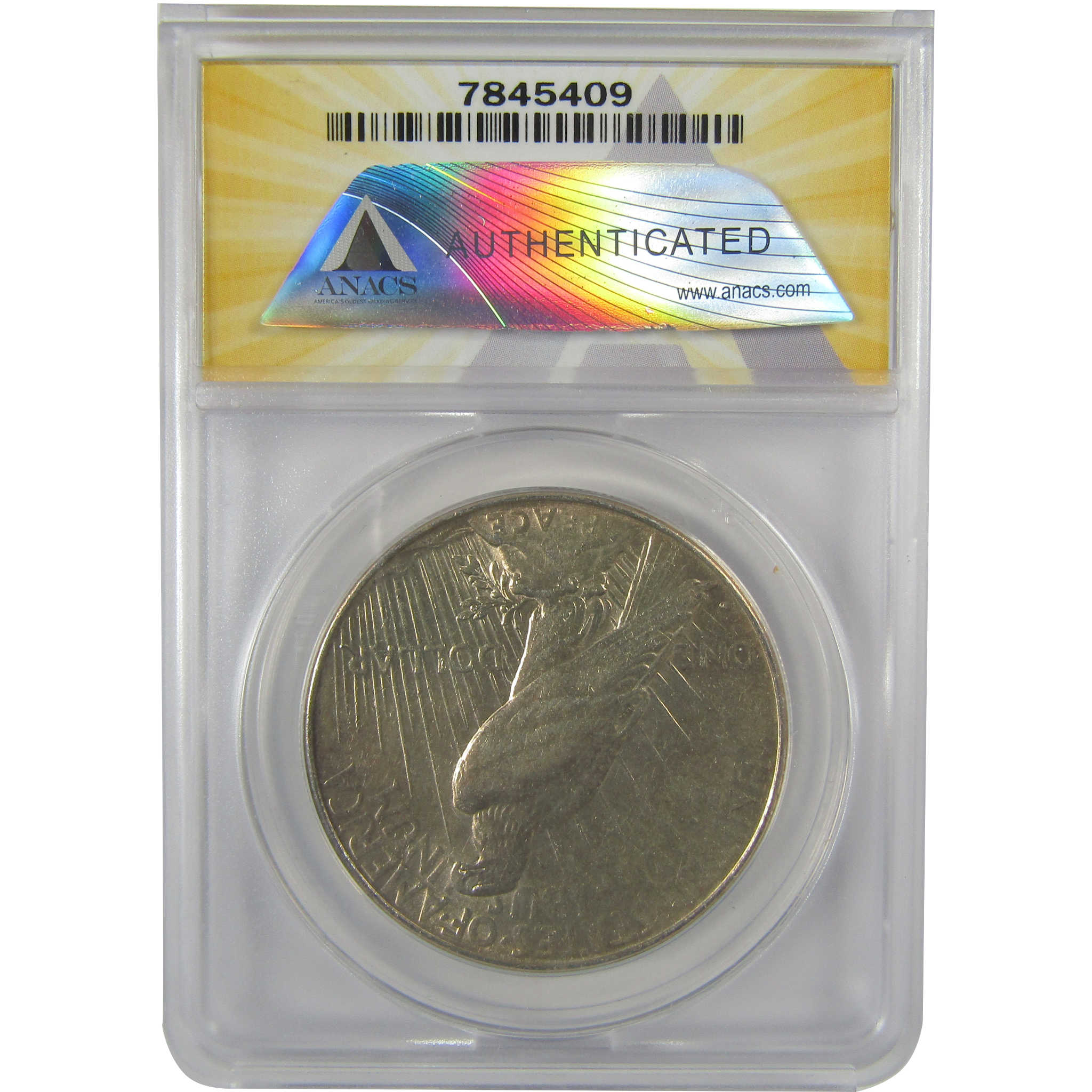 1934 D Peace Dollar AU 53 Details ANACS Silver $1 Coin SKU:I21596
