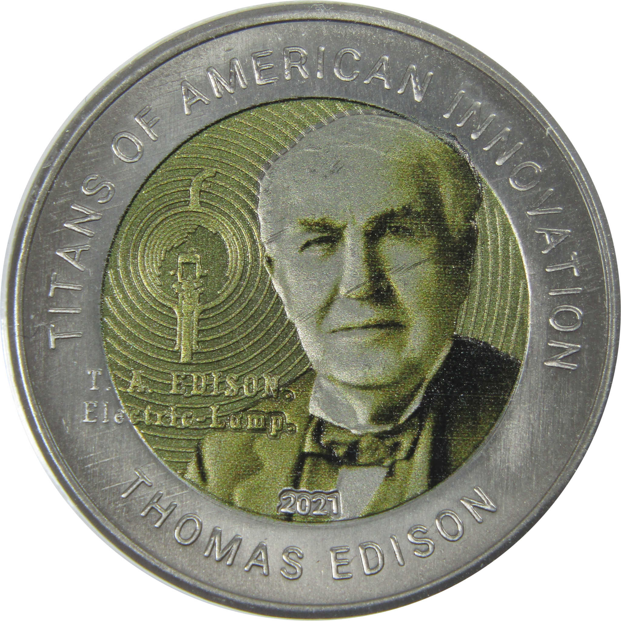 Titans of American Innovation Thomas Edison Titanium 2 Cedis 2021