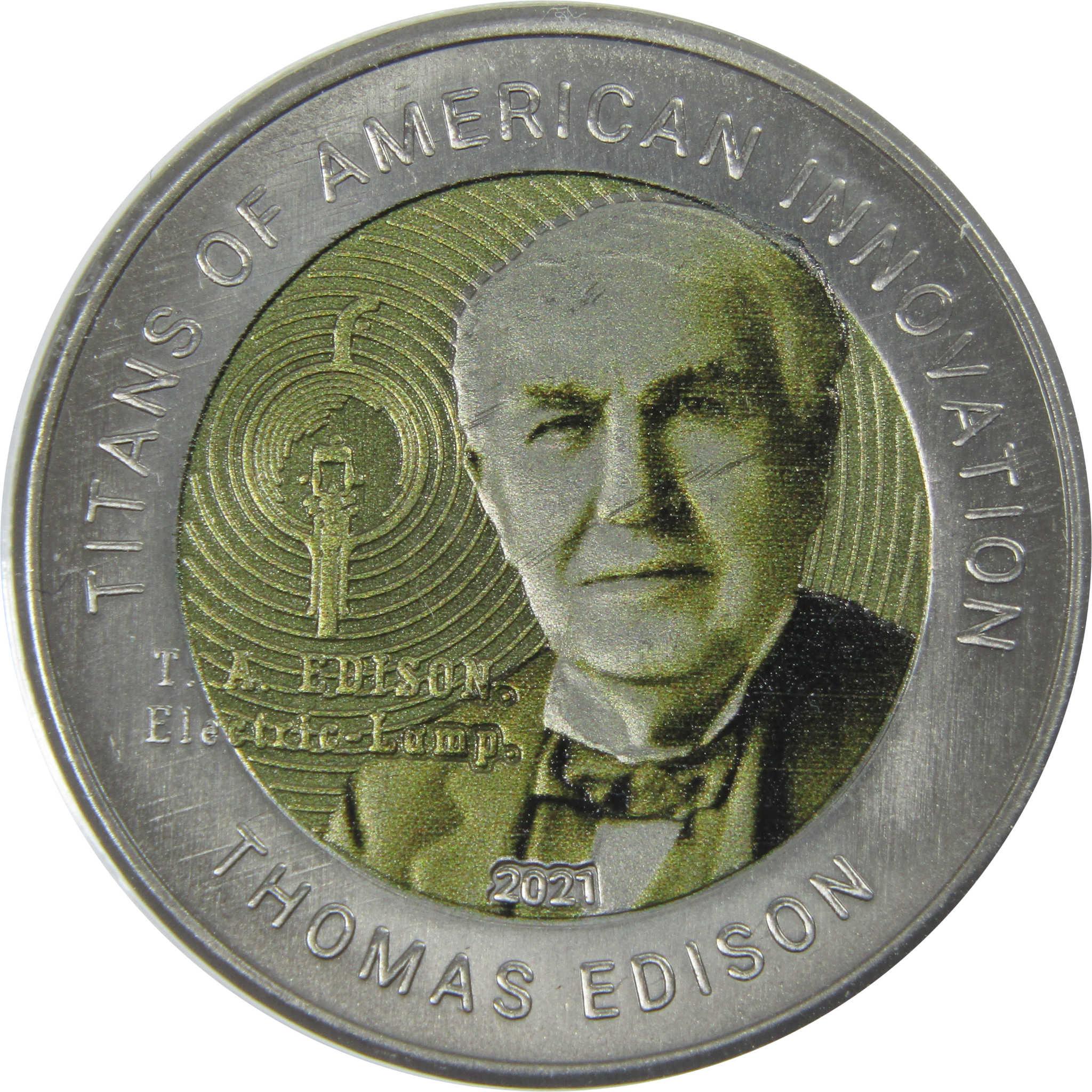 Titans of American Innovation Thomas Edison Titanium 2 Cedis 2021