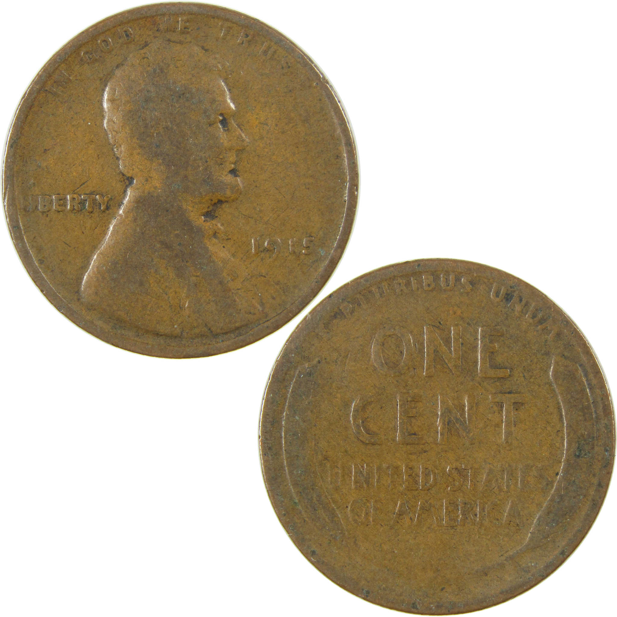 1915 Lincoln Wheat Cent G Good Penny 1c Coin Collectible SKU:I27170