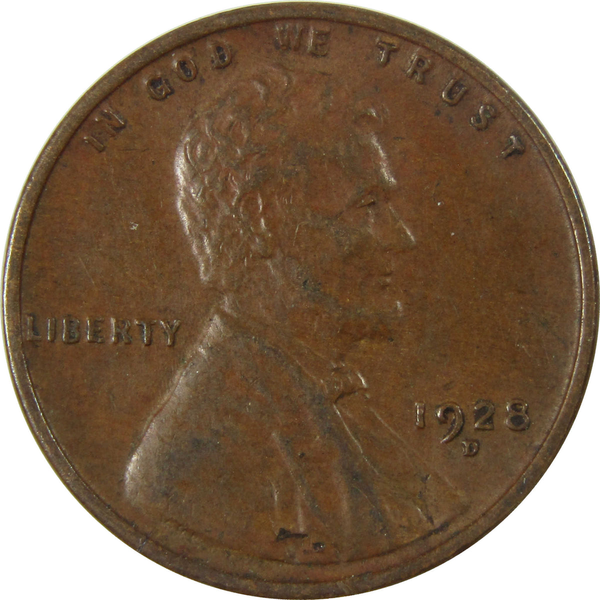 1928 D Lincoln Wheat Cent XF EF Extremely Fine 1c Coin SKU:I27316