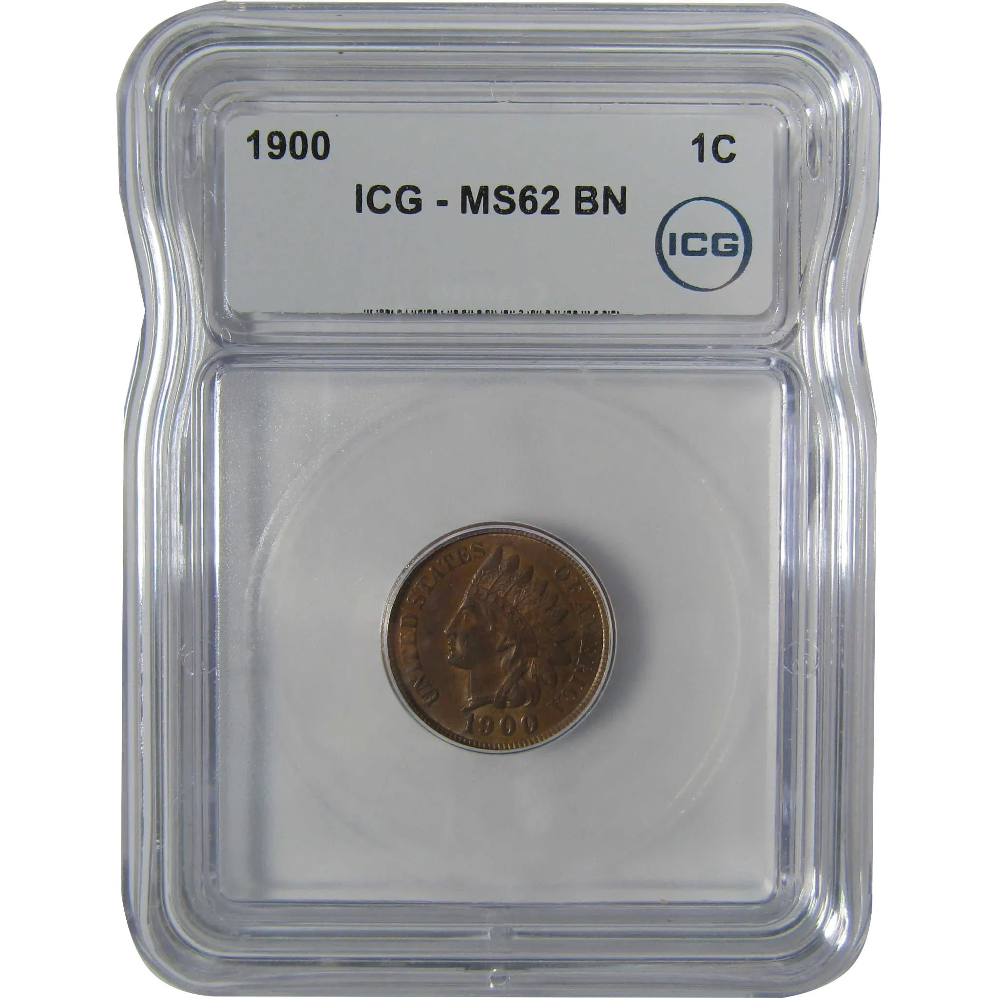 1900 Indian Head Cent MS 62 BN ICG Penny Uncirculated SKU:I22935