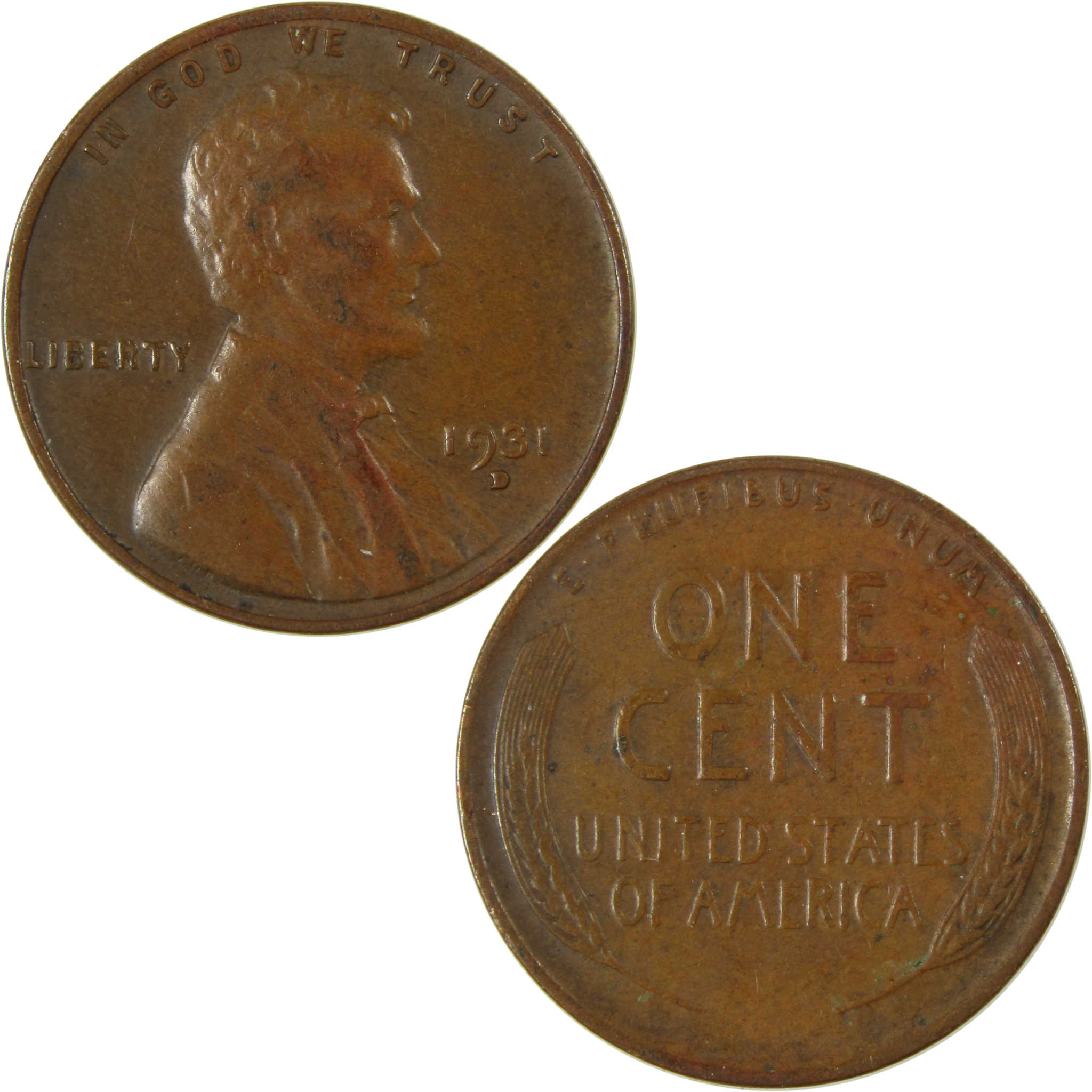 1931 D Lincoln Wheat Cent VF Very Fine Penny 1c Coin SKU:I26490