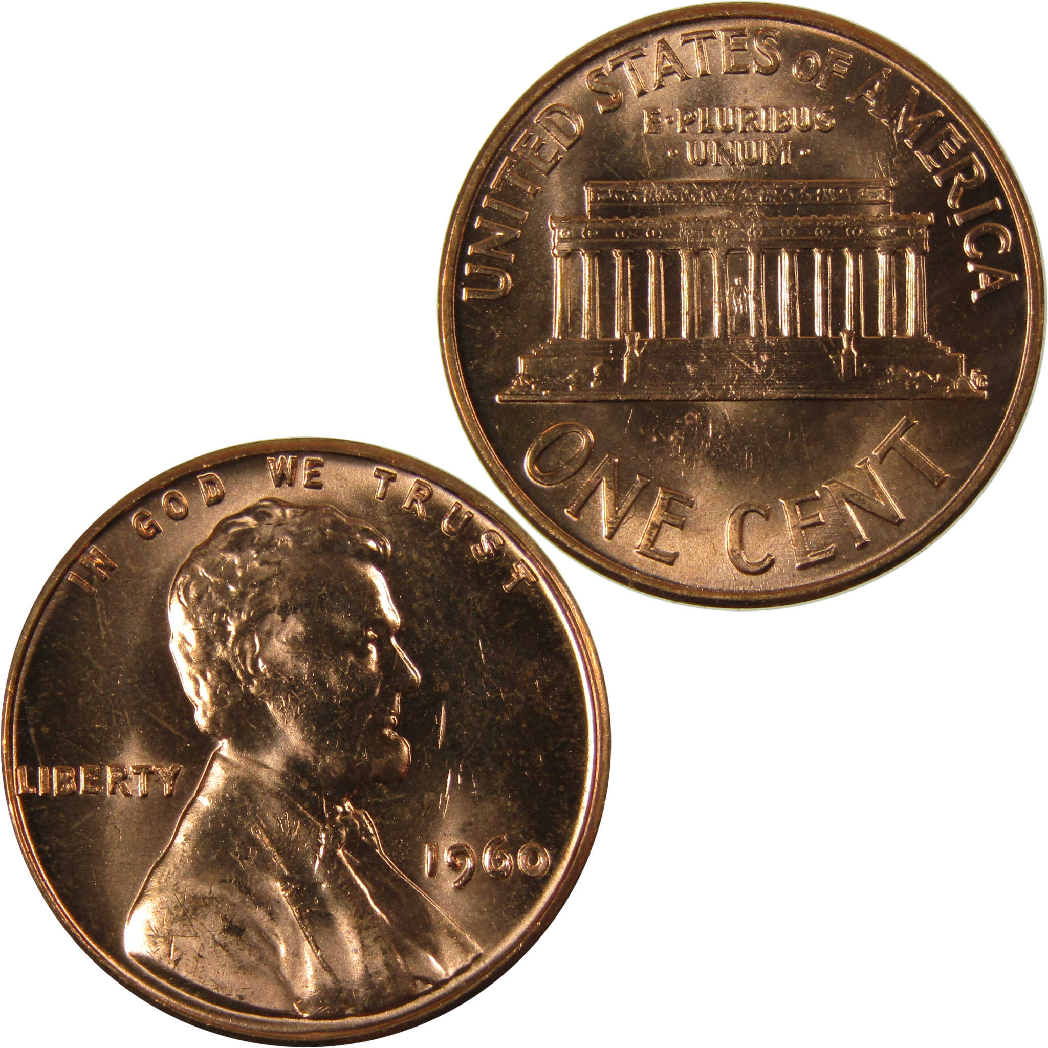1960 Small Date Lincoln Memorial 1c Uncirculated Mint State SKU:I26568