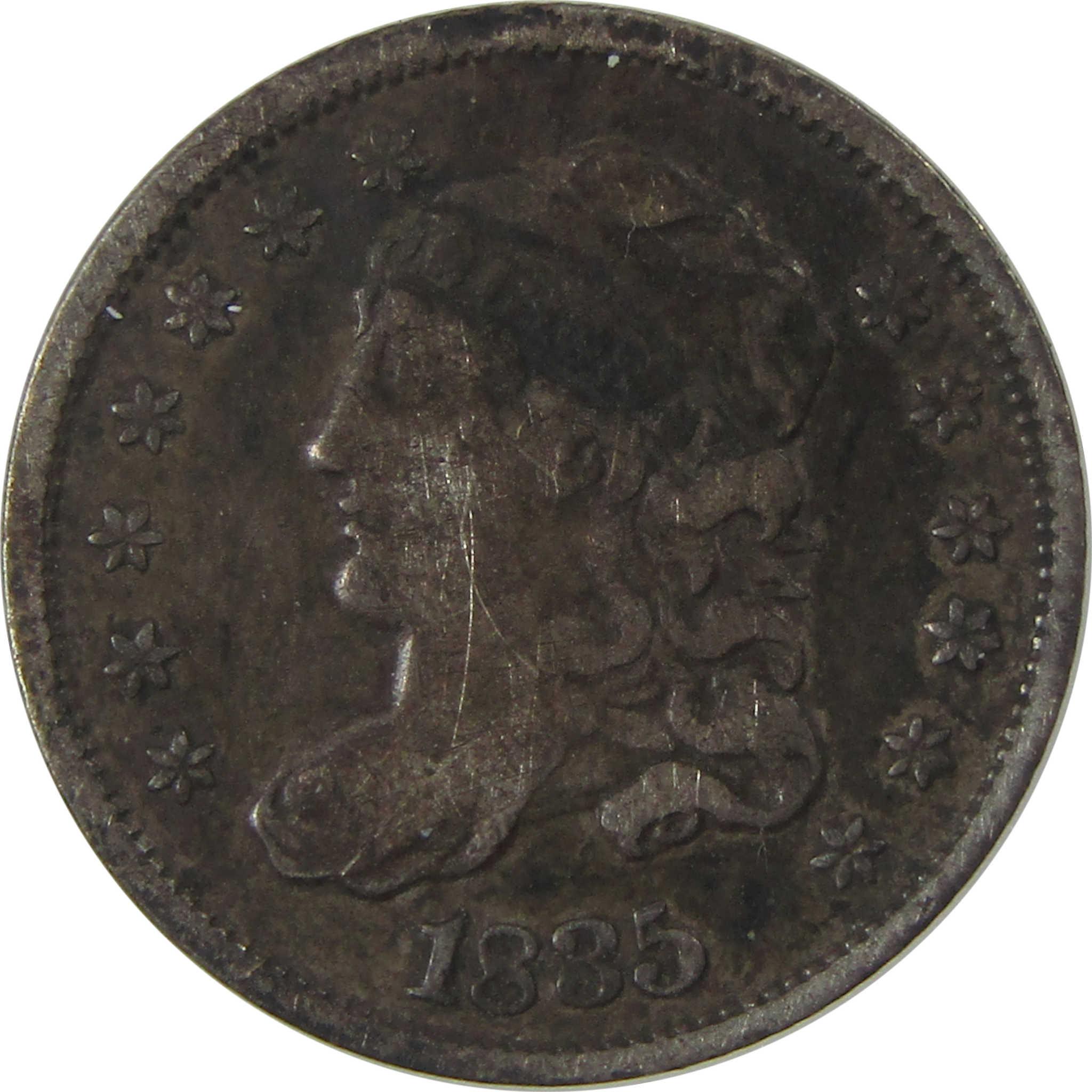 1835 Large Date Small 5C Capped Bust Silver Half Dime VF SKU:I25304