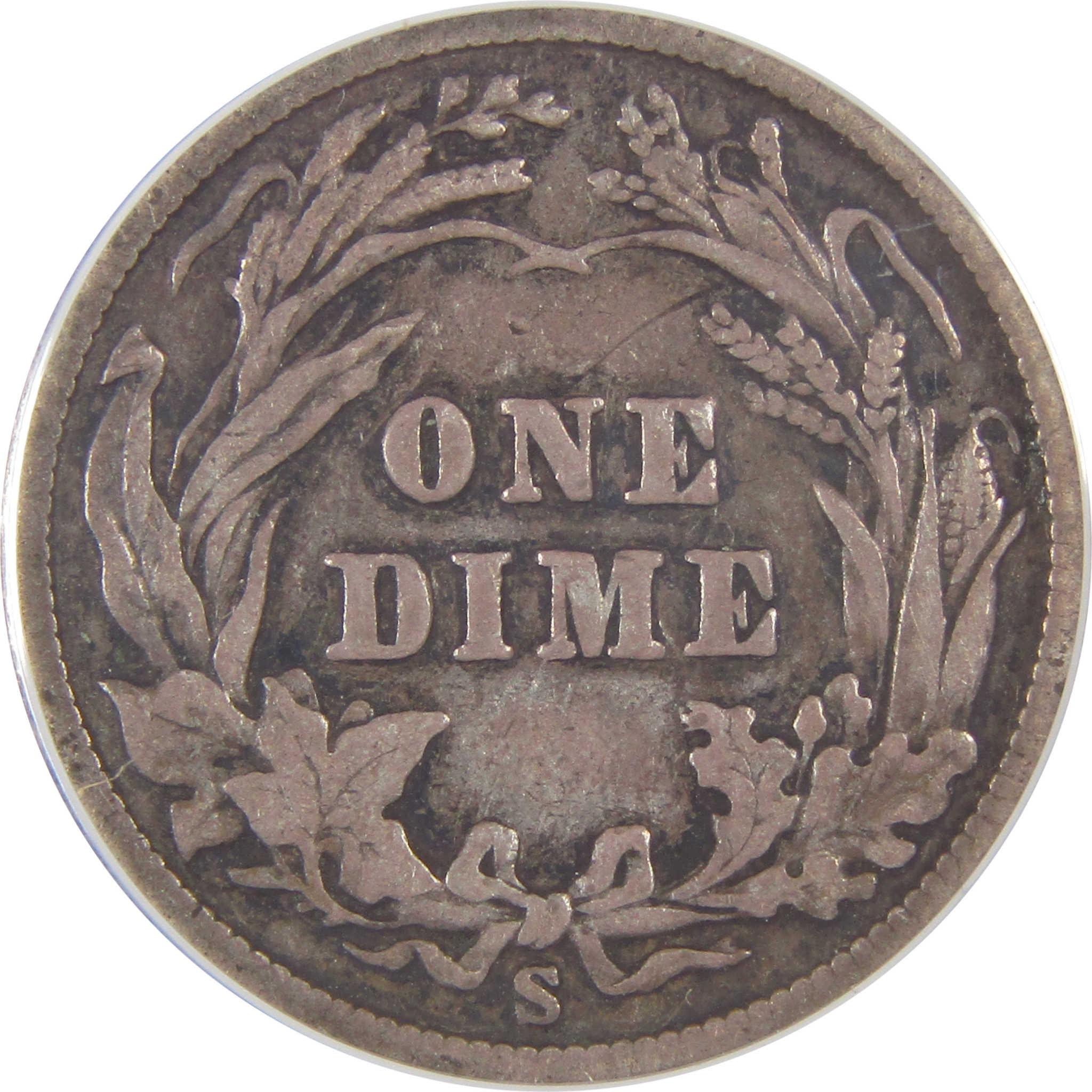1901 S Barber Dime F 12 ANACS Silver 10c Coin SKU:I17478