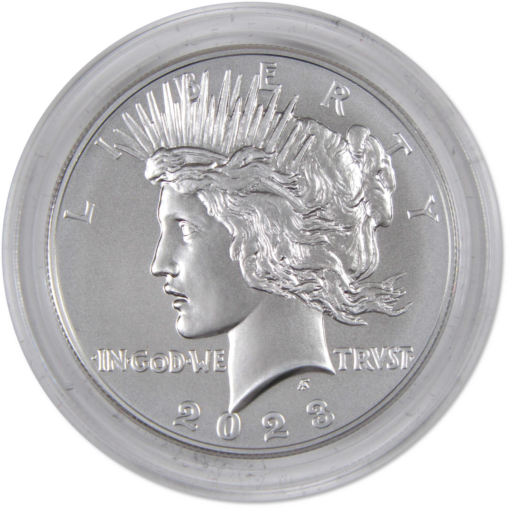 2023 Peace Dollar BU Choice Uncirculated .999 Silver Bullion OGP COA