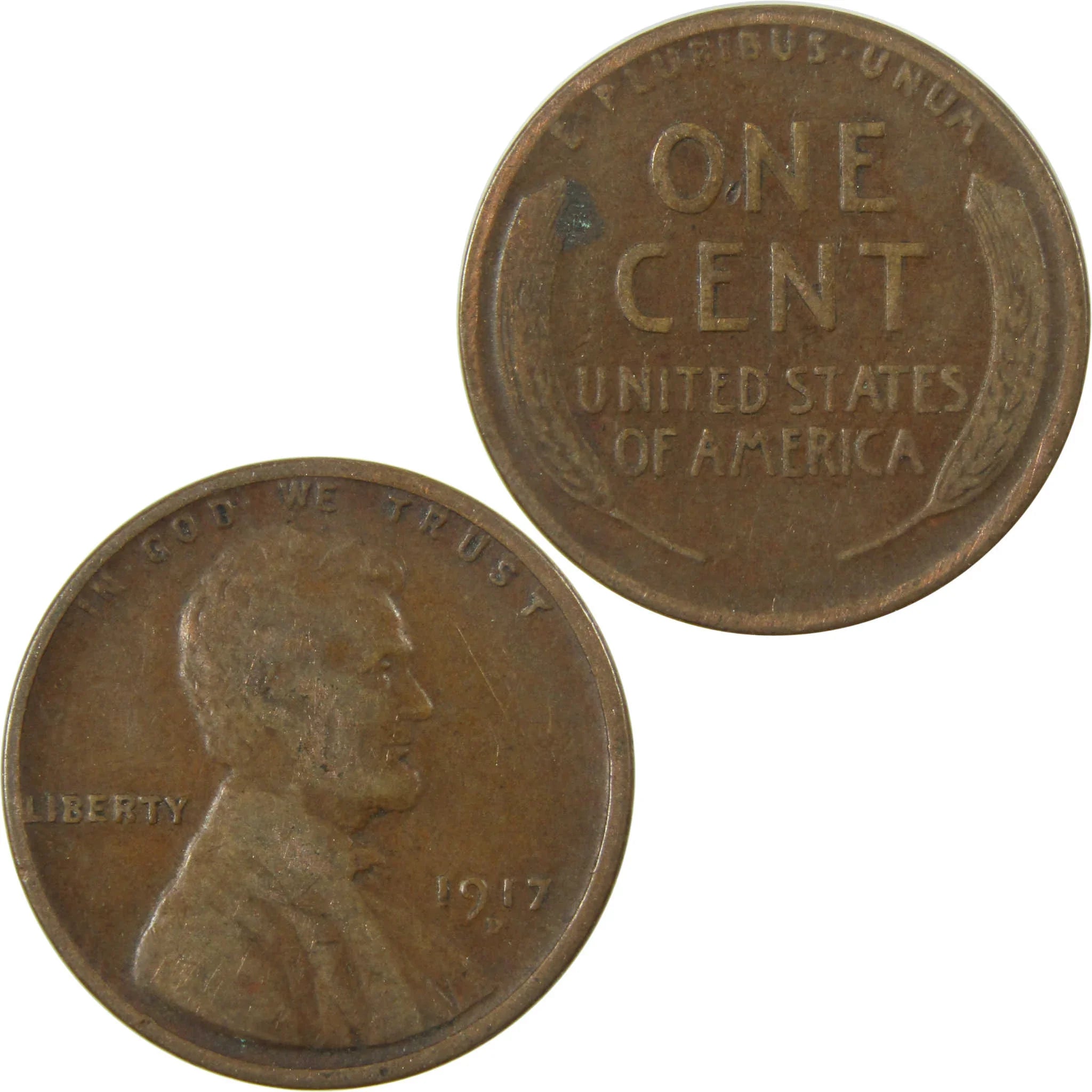 1917 D Lincoln Wheat Cent VG Very Good Penny 1c Coin SKU:I26701
