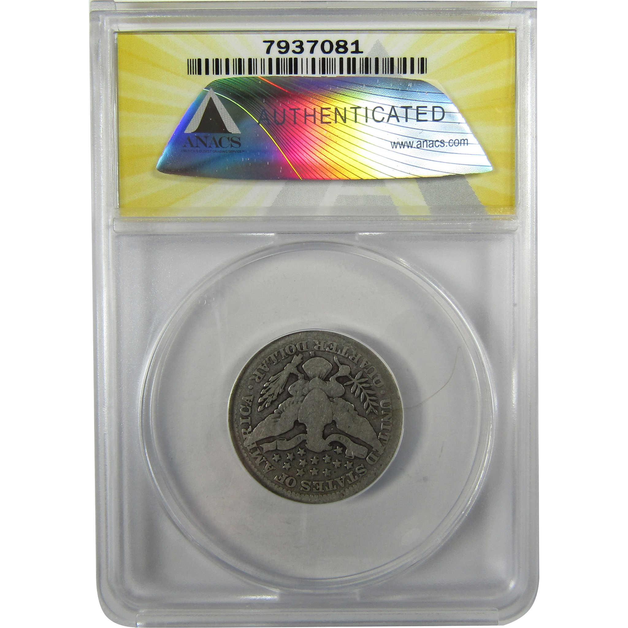 1908 S Barber Silver Quarter G 6 ANACS 25c Coin Collectible SKU:I28021