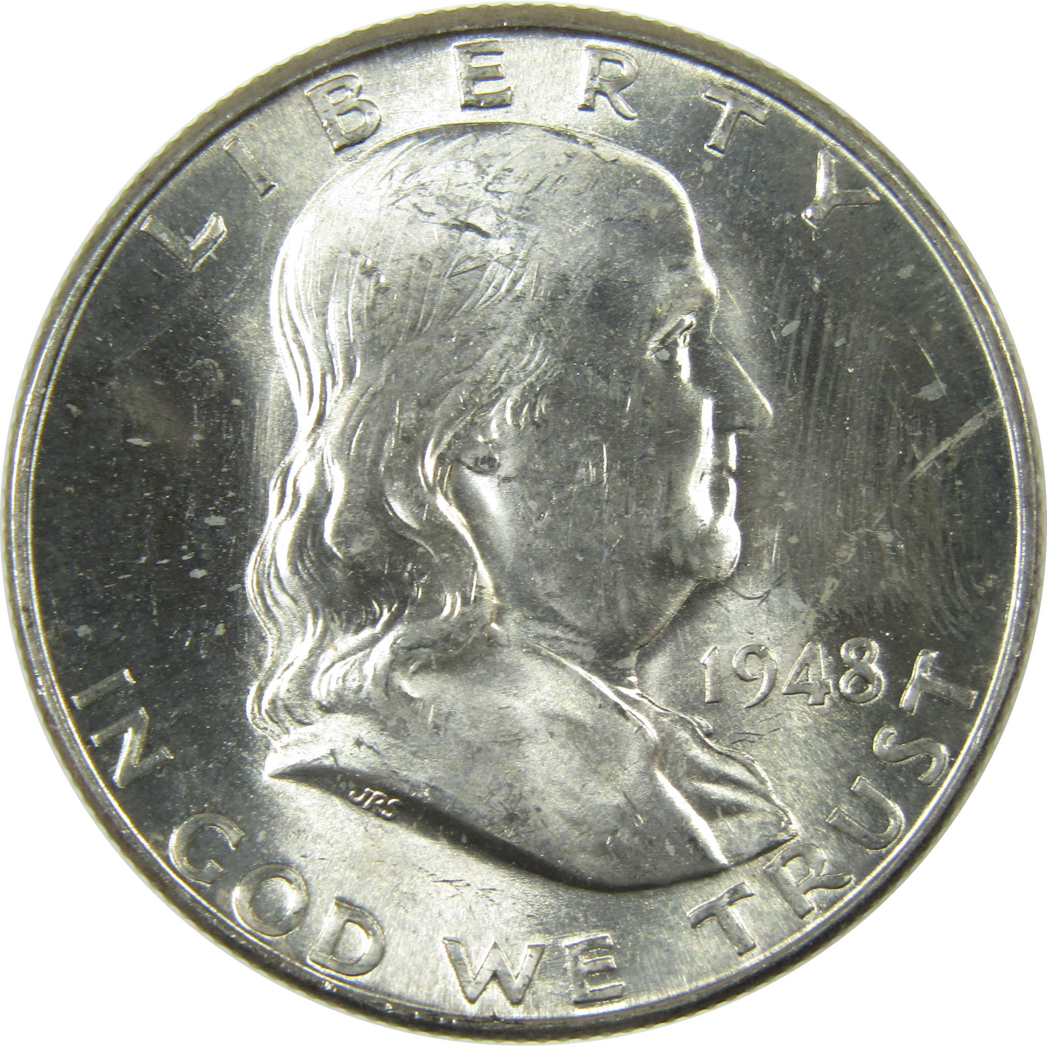 1948 D Franklin Silver Half Dollar Uncirculated Mint State SKU:I27833
