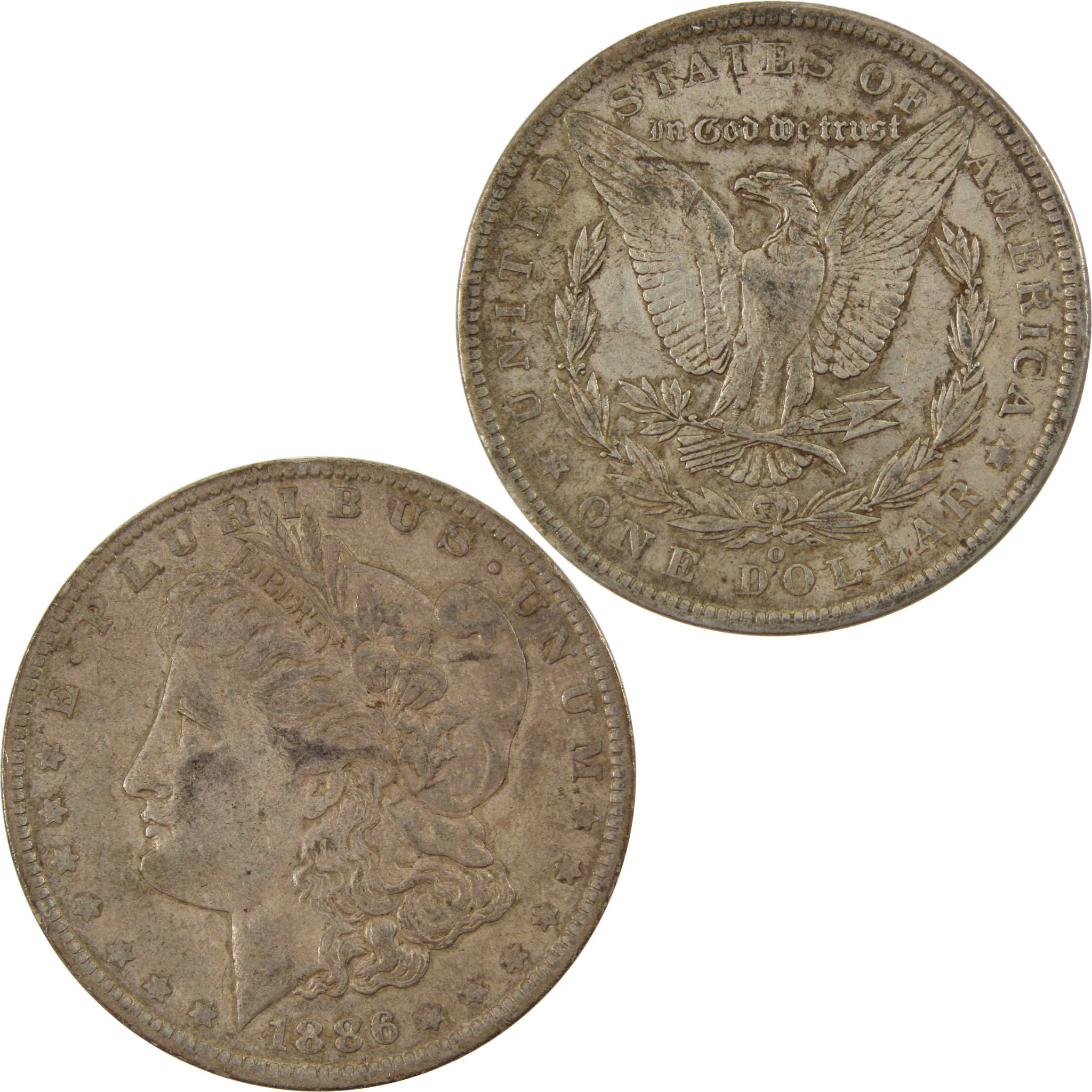 1886 O Morgan Dollar XF EF Extremely Fine 90% Silver $1 Coin SKU:I8005 - Morgan coin - Morgan silver dollar - Morgan silver dollar for sale - Profile Coins & Collectibles