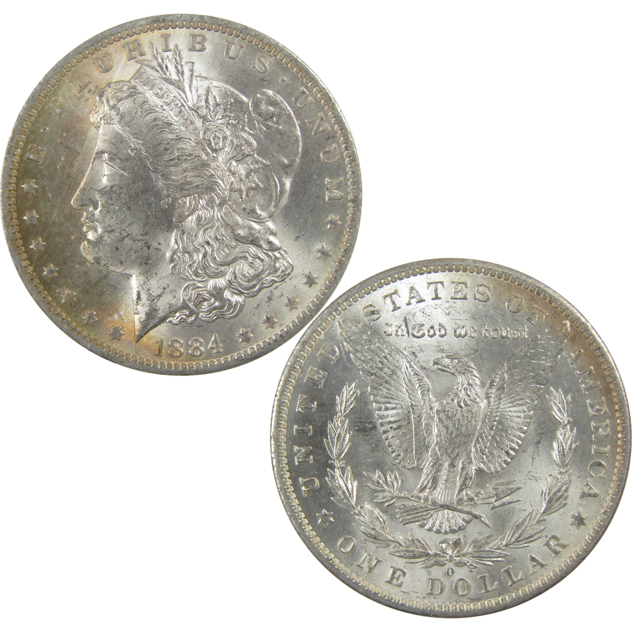 1884 O Morgan Dollar Uncirculated Silver $1 Coin Toned SKU:I20719