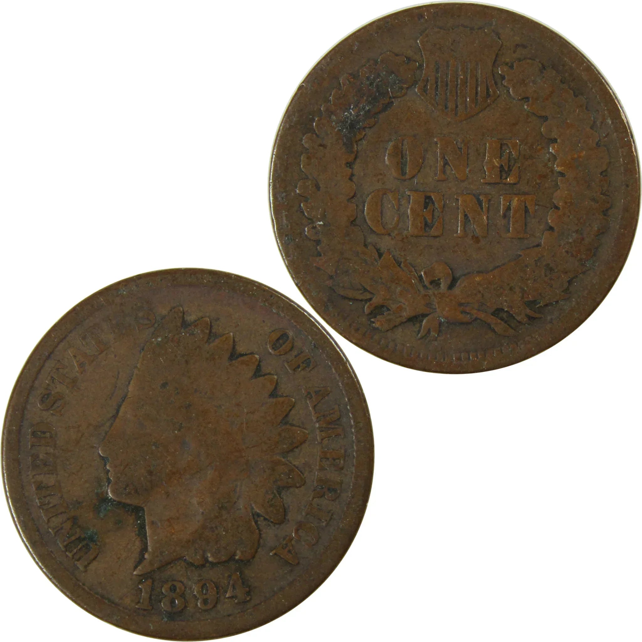 1894 Indian Head Cent G Good Details Penny 1c Coin SKU:I26547