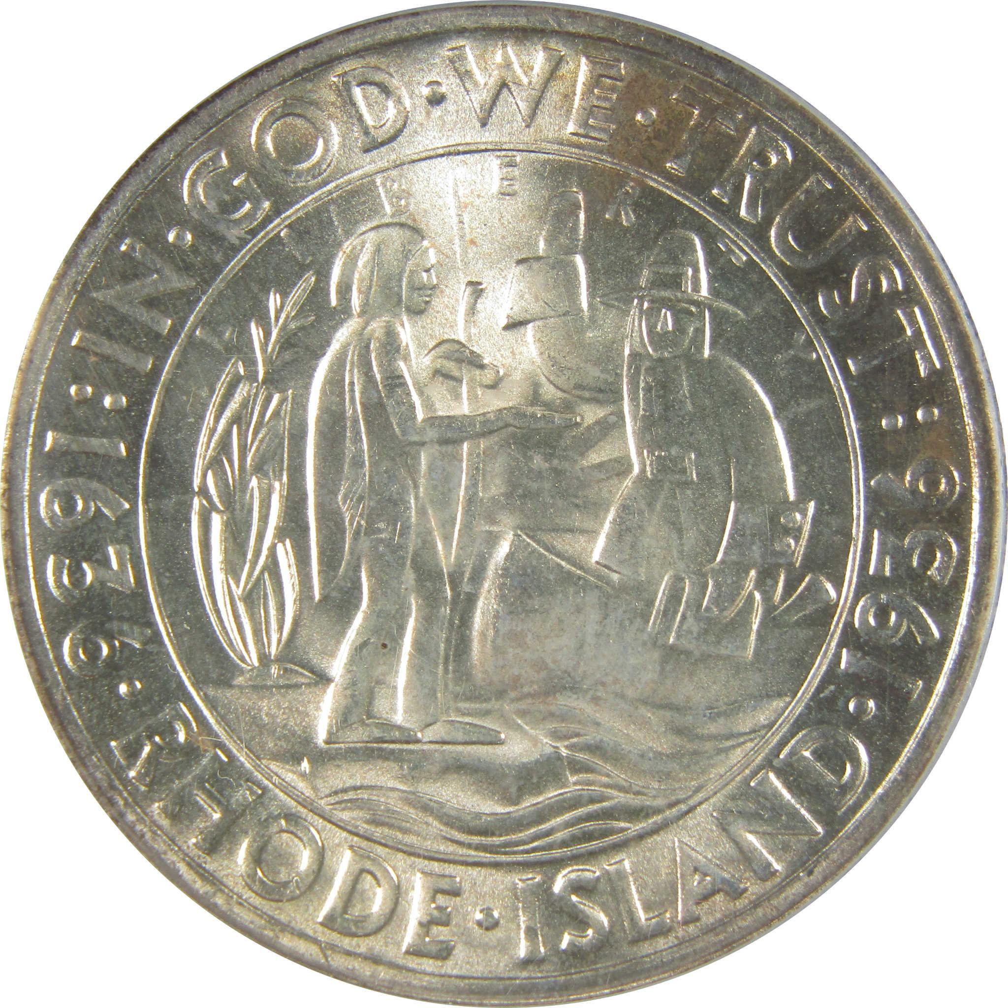 1936 Providence Rhode Island Commemorative Silver 50c MS 64 PCGS