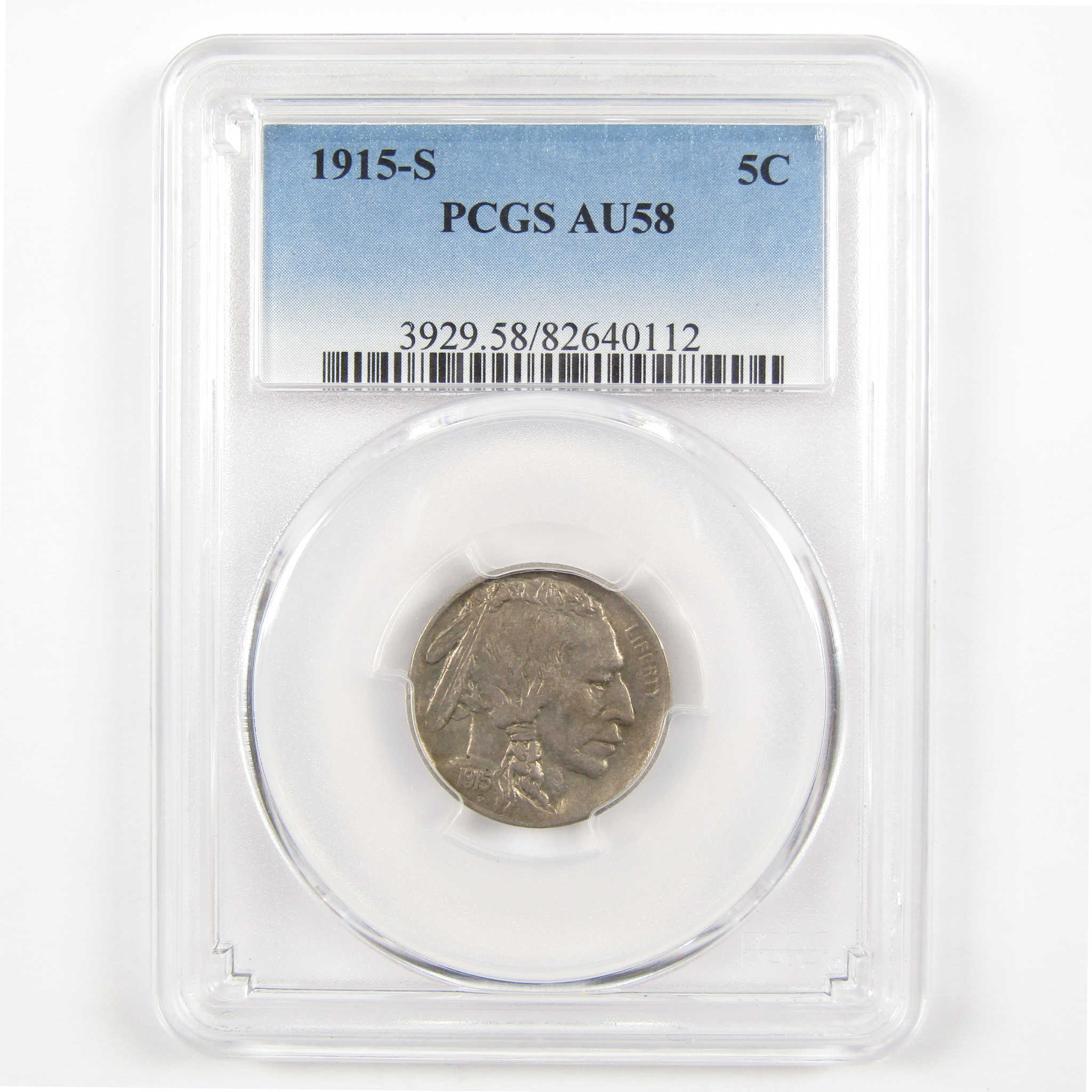 1915 S Indian Head Buffalo Nickel AU 58 PCGS 5c Coin SKU:I11725