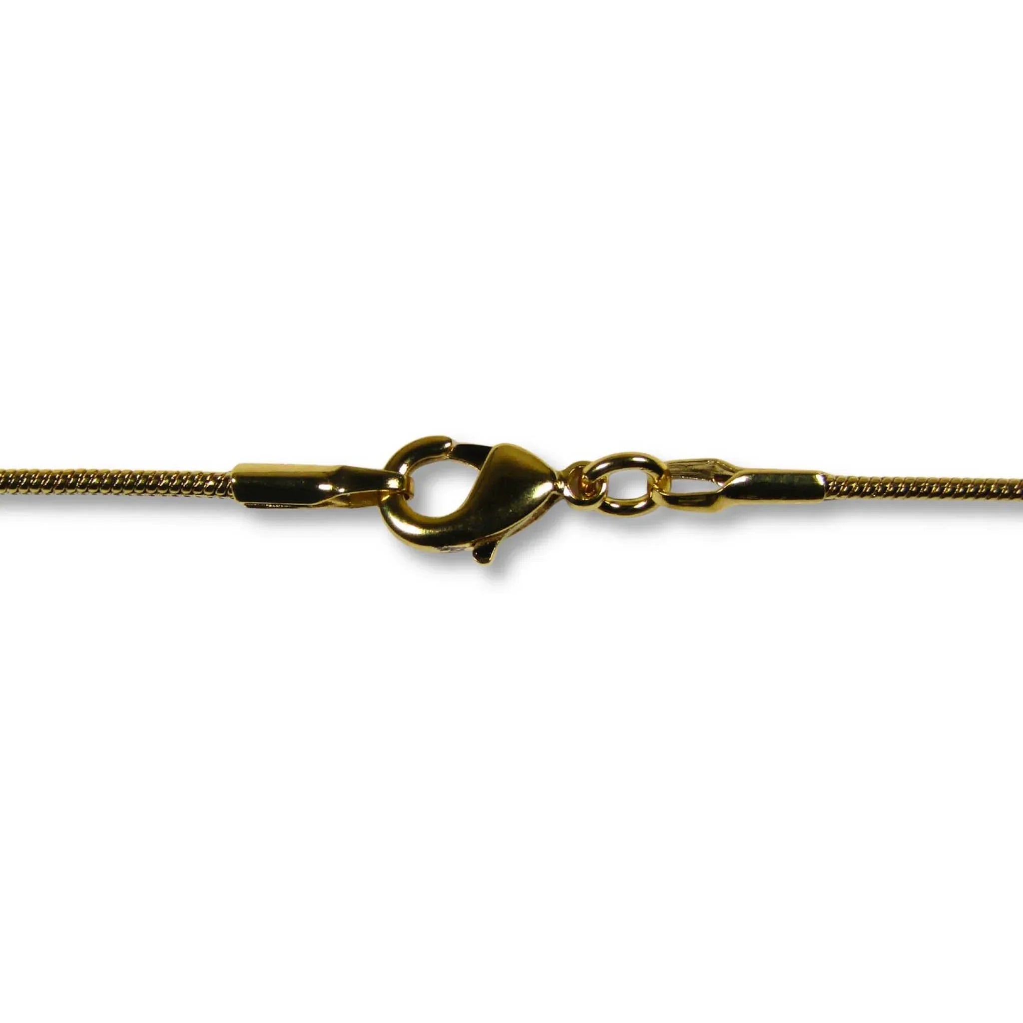 Cross with Flowers Cut Coin Necklace with Gold-Plated Chain