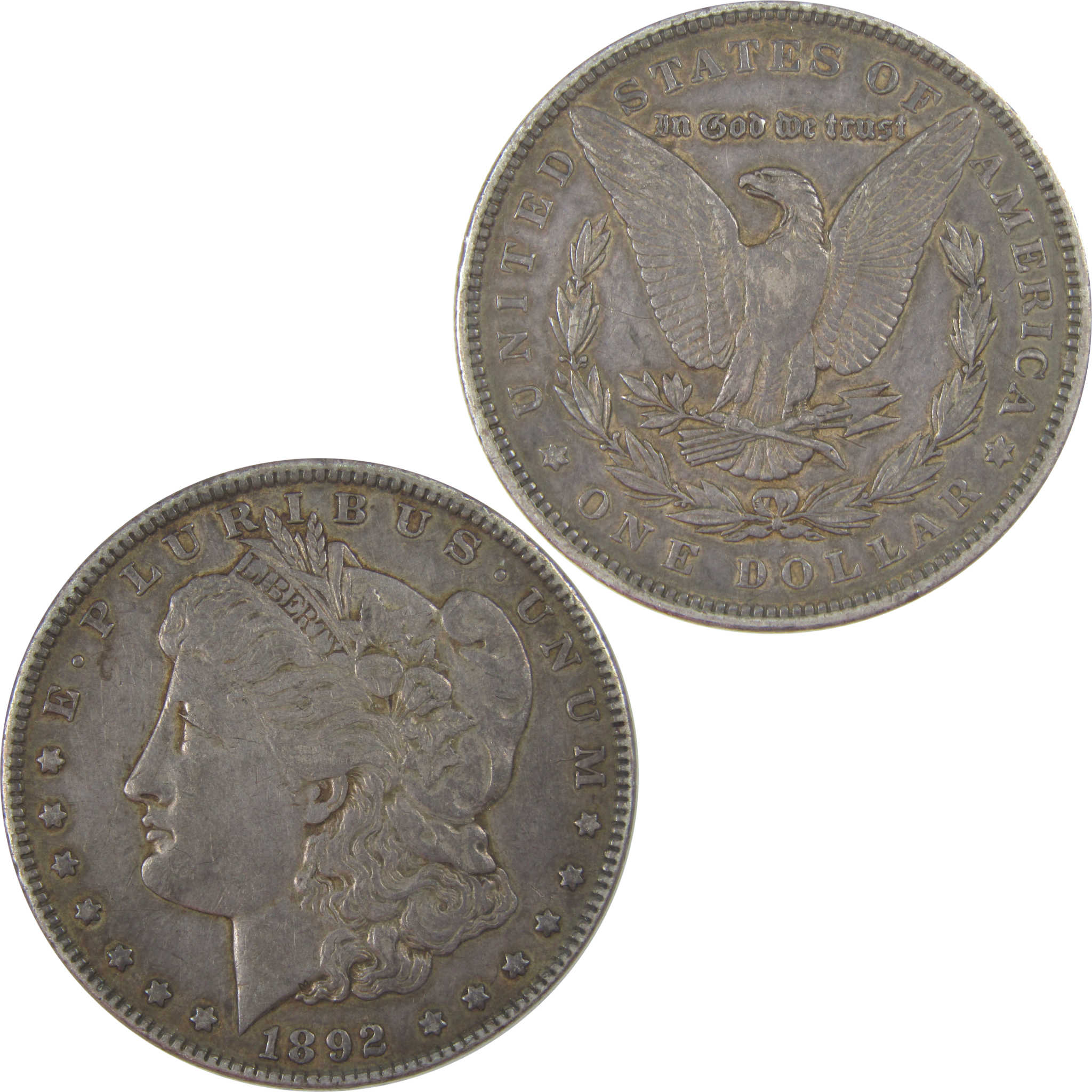 1892 Morgan Dollar XF EF Extremely Fine Silver $1 Coin SKU:CPC1170 - Morgan coin - Morgan silver dollar - Morgan silver dollar for sale - Profile Coins & Collectibles