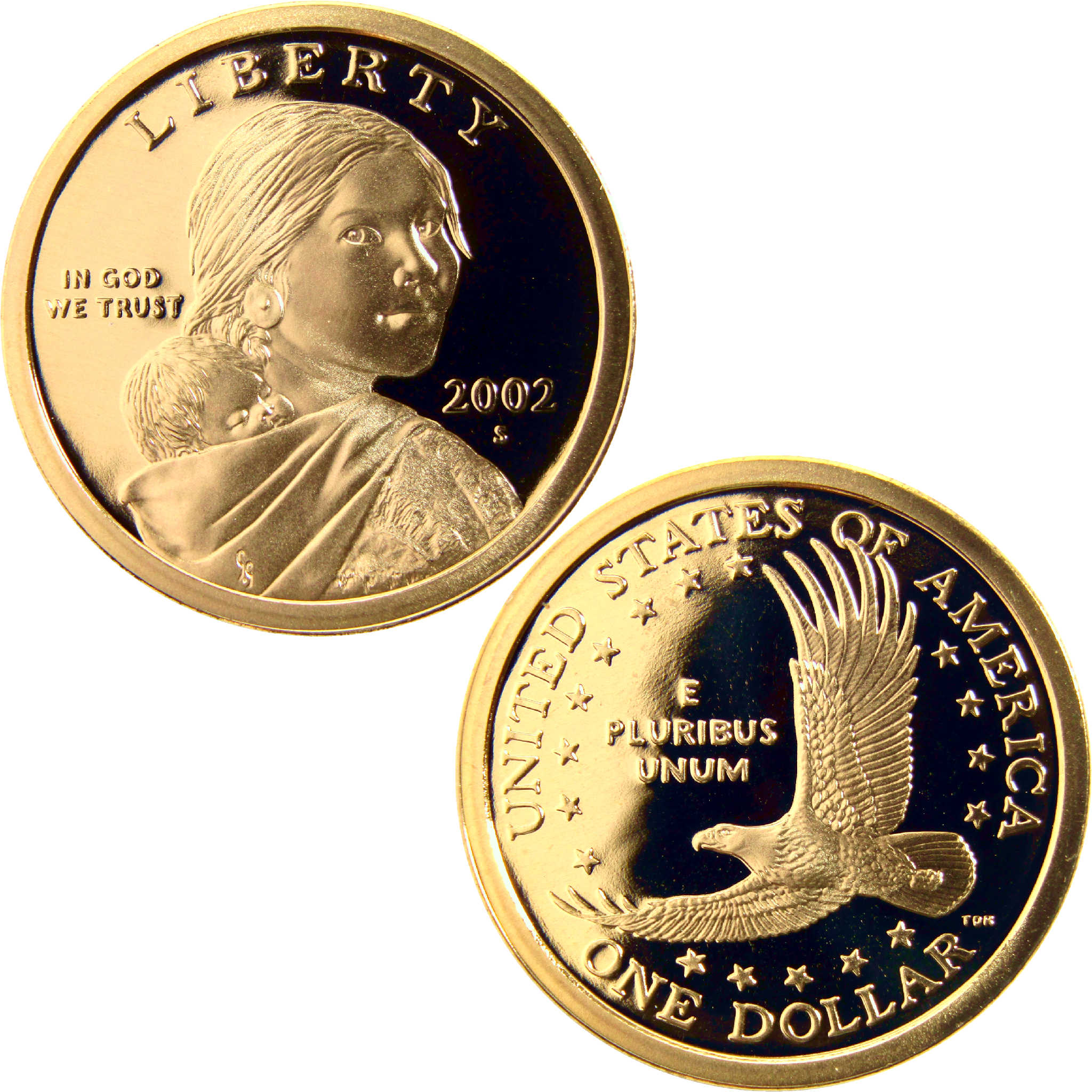 2002 S Sacagawea Native American Dollar Choice Proof $1 Coin