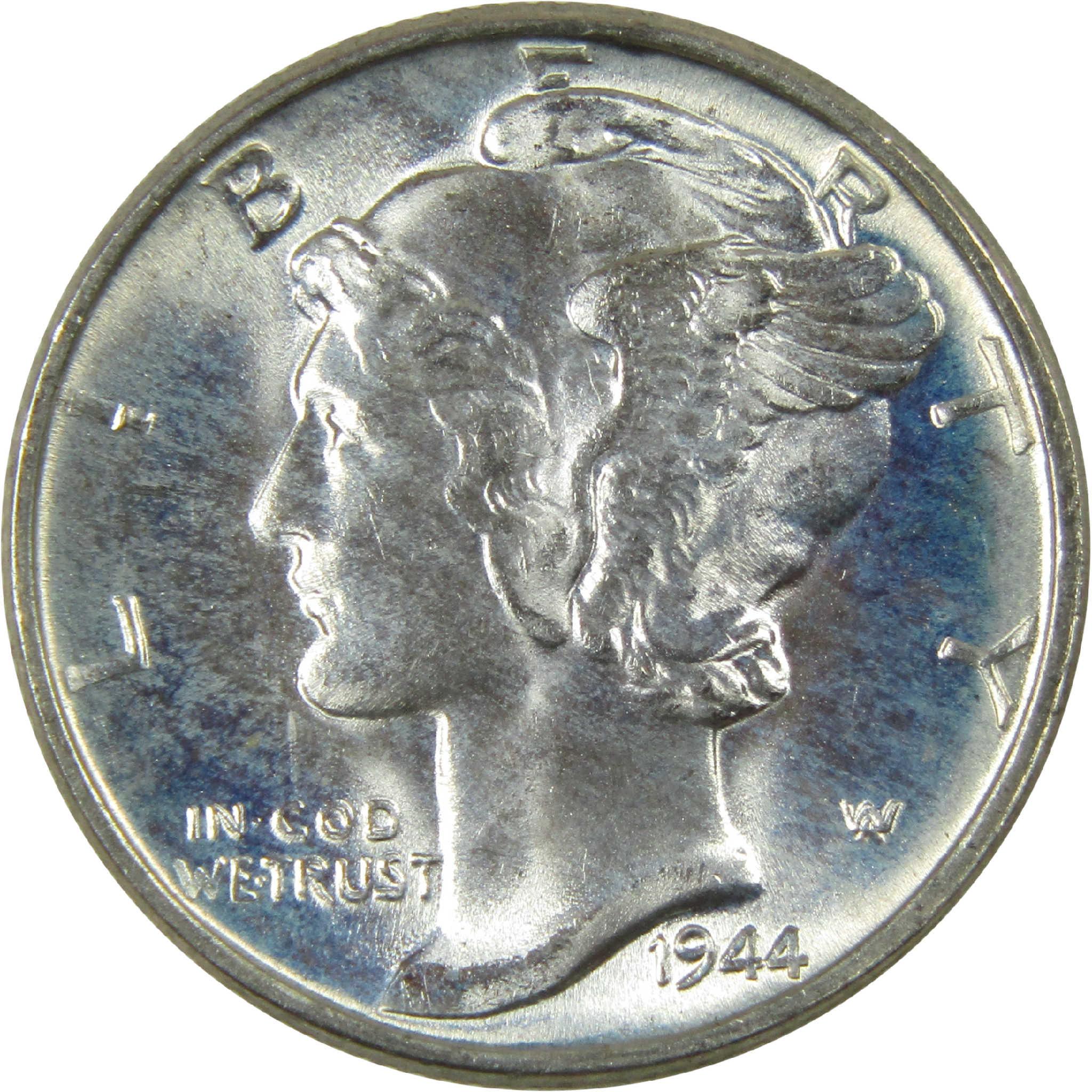 1944 Mercury Silver Dime BU Gem Uncirculated Mint State 10c Coin