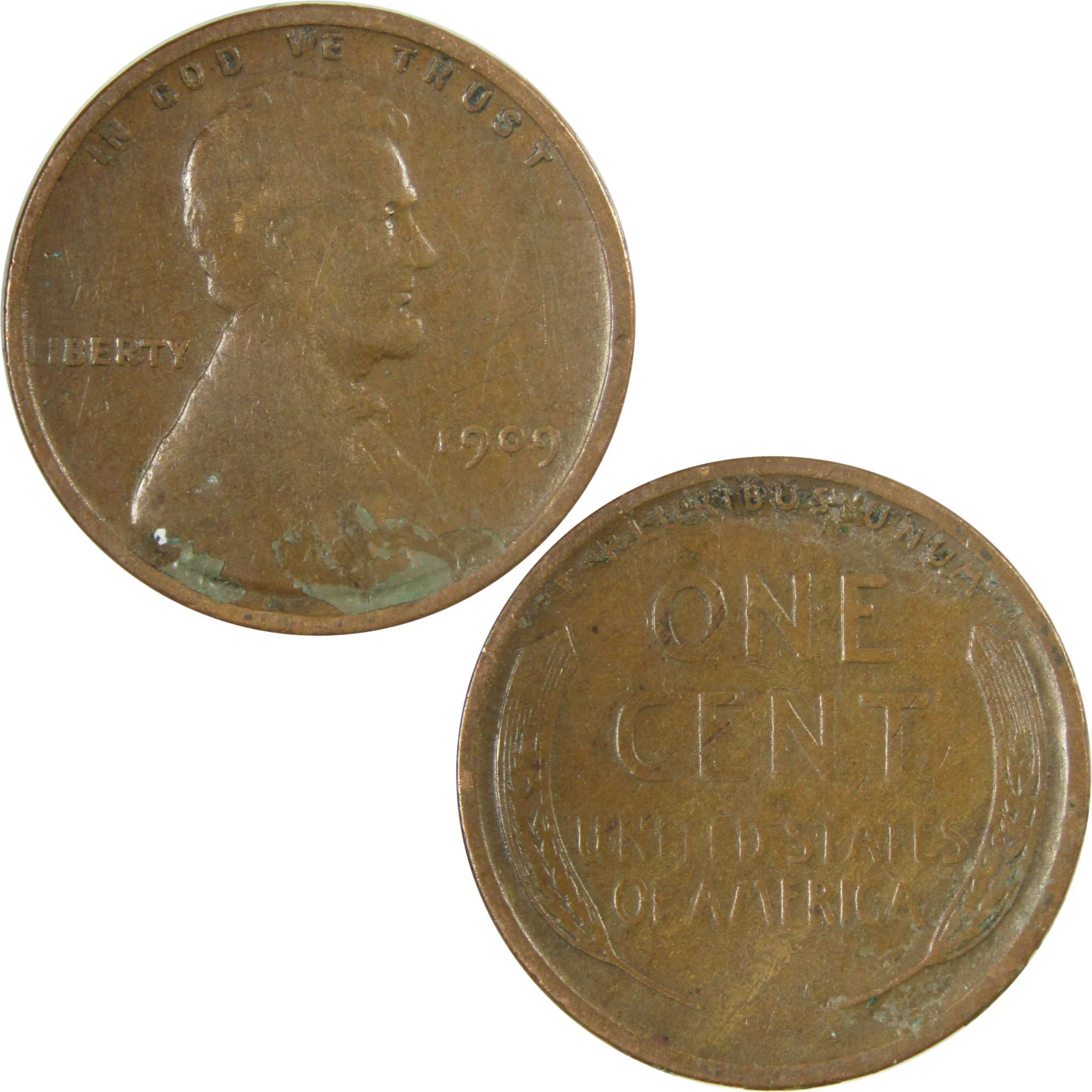 1909 Lincoln Wheat Cent VG Very Good Penny 1c Coin SKU:I26695