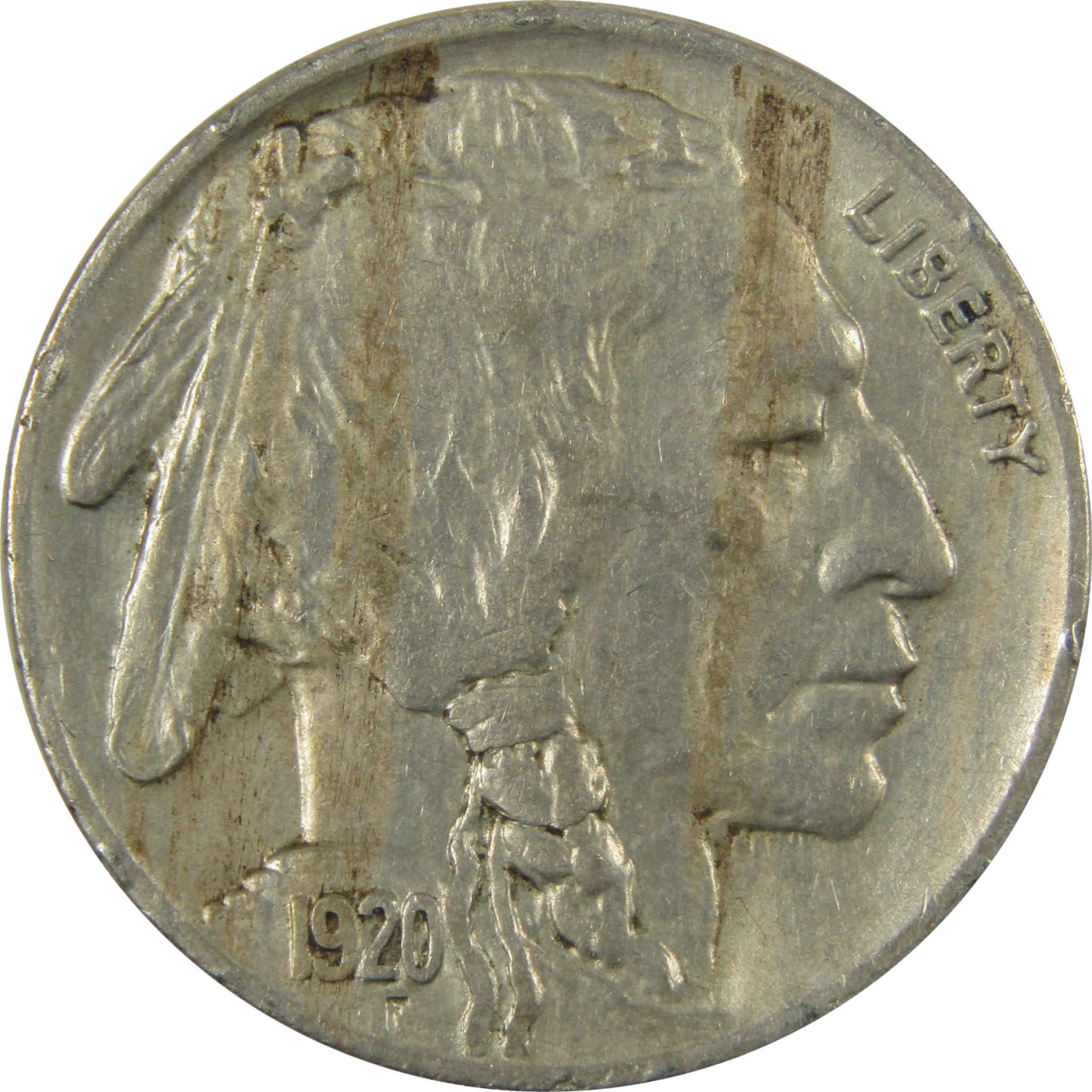 1920 Indian Head Buffalo Nickel XF EF Extremely Fine SKU:I27673