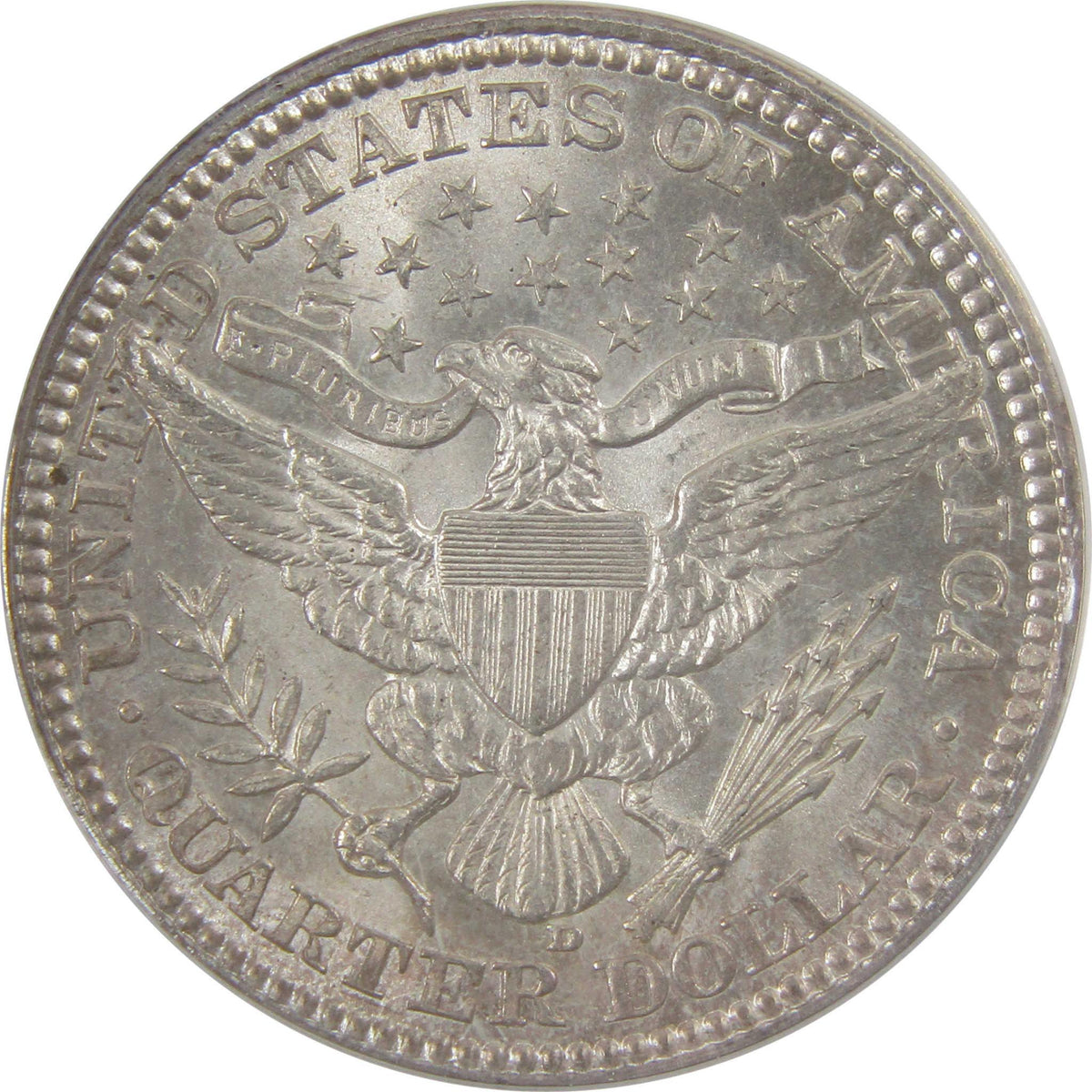 1916 D Barber Silver 25c MS 60 Details ANACS Uncirculated SKU:I24434