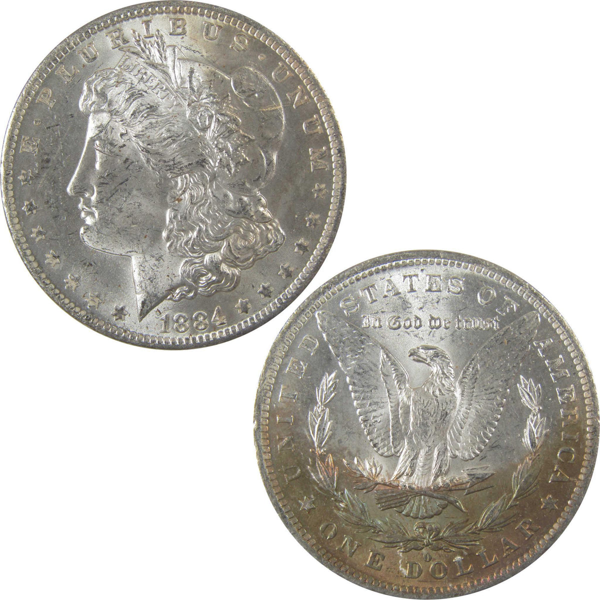 1884 O Morgan Silver Dollar BU Choice Uncirculated Toned SKU:I24178