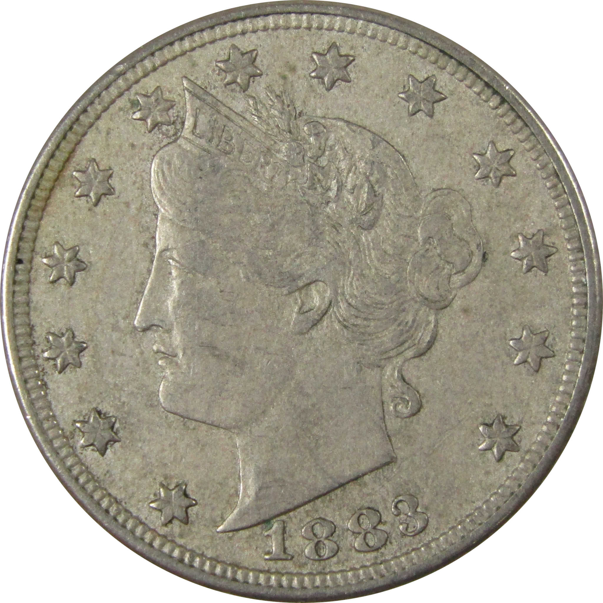 1883 No Cents Liberty Head V Nickel VF Very Fine 5c Coin SKU:I26526