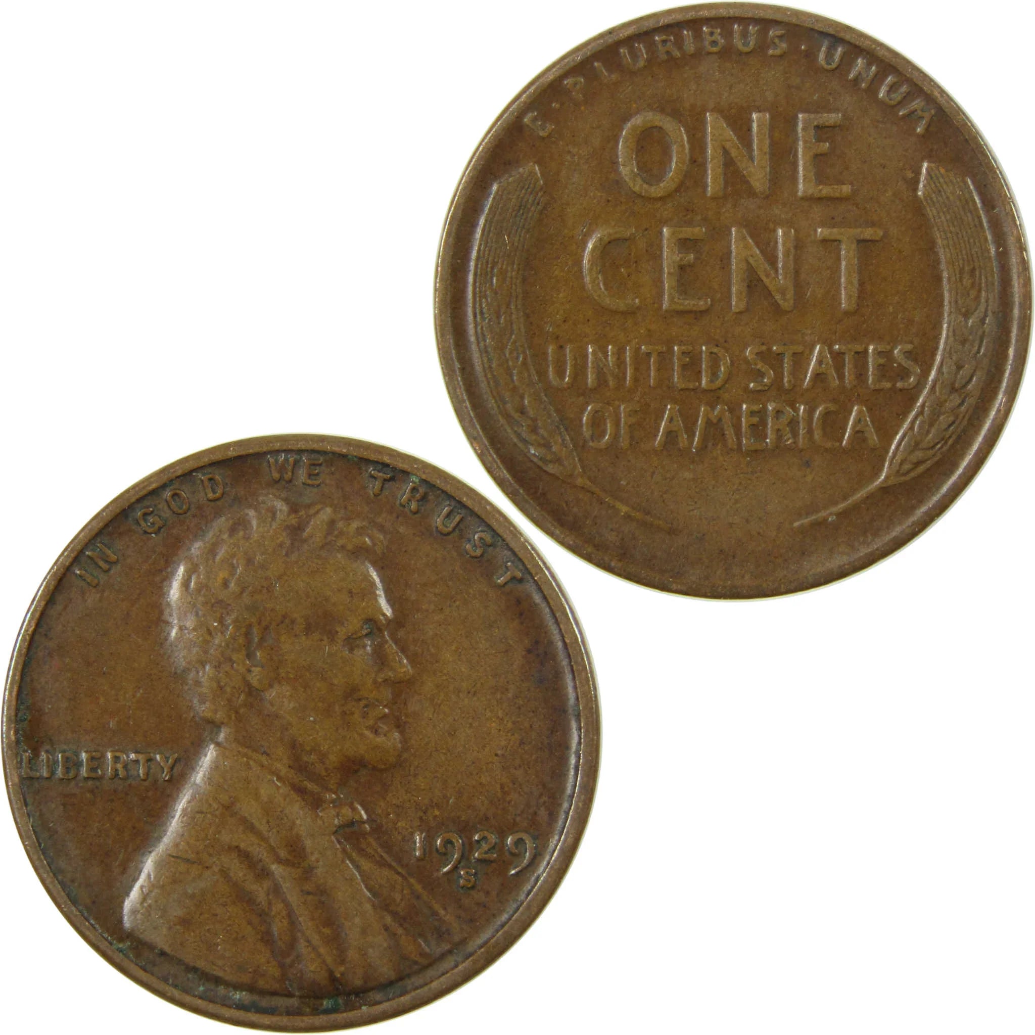 1929 S Lincoln Wheat Cent VF Very Fine Penny 1c Coin SKU:I26702