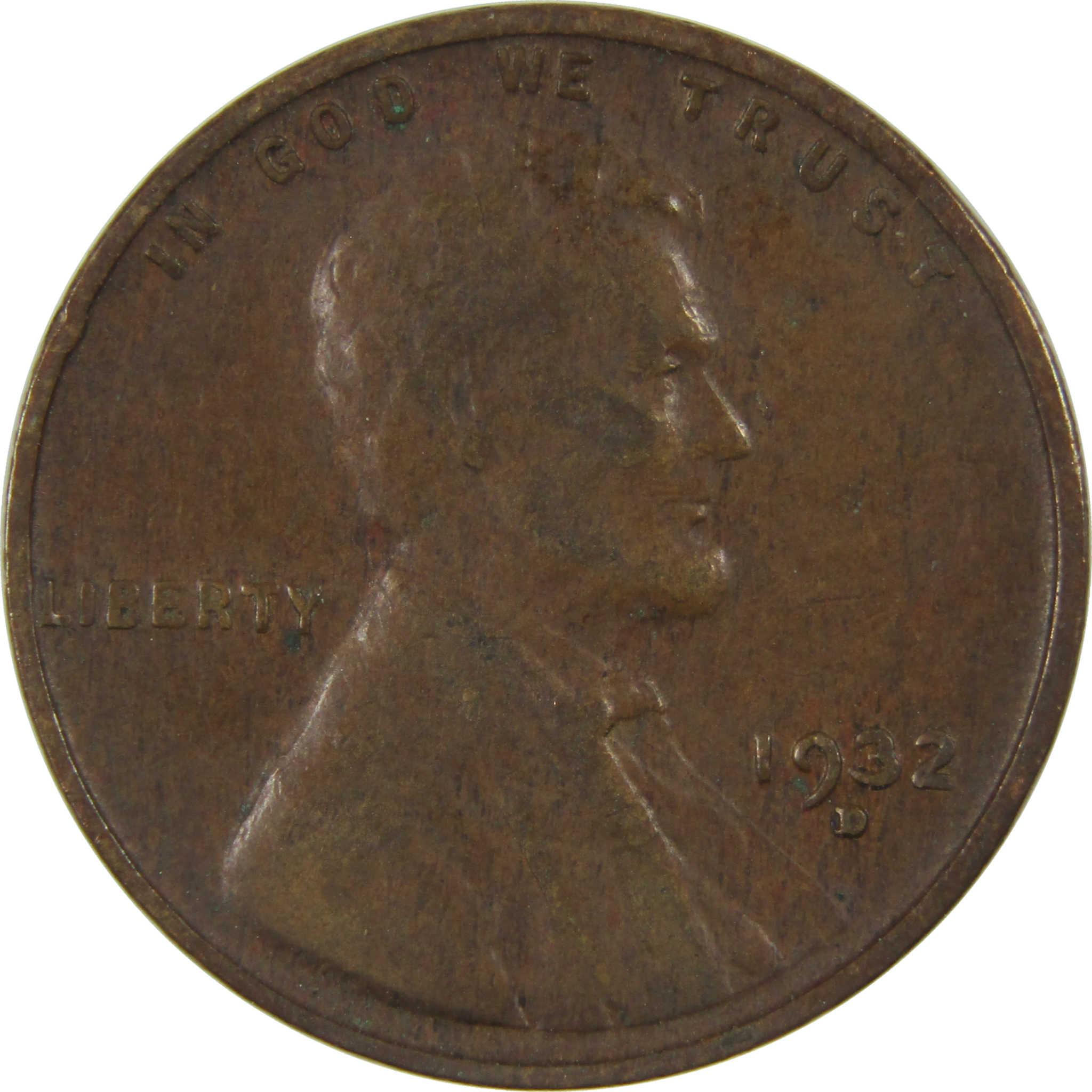 1932 D Lincoln Wheat Cent VG Very Good Penny 1c Coin SKU:I27128