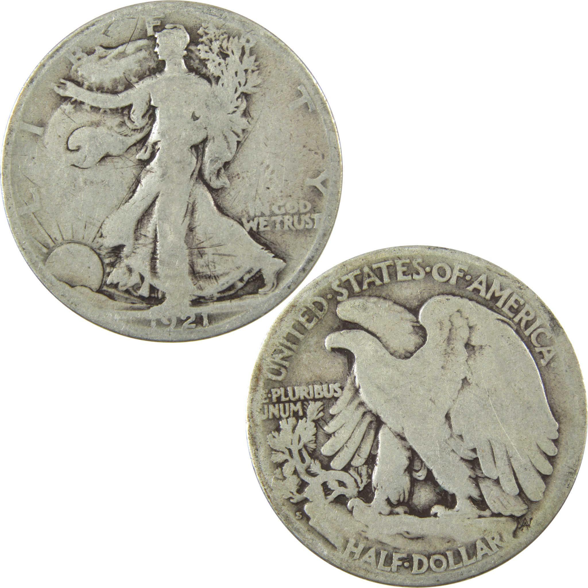 1921 S Liberty Walking Silver Half Dollar G Good Details SKU:CP1445