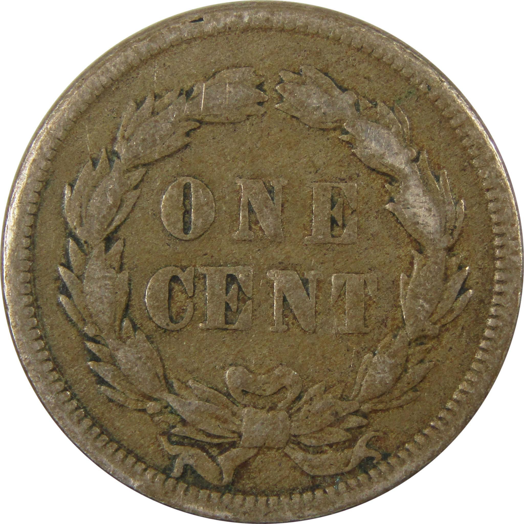 1859 Indian Head Cent F Fine Penny 1c Coin SKU:CP1286