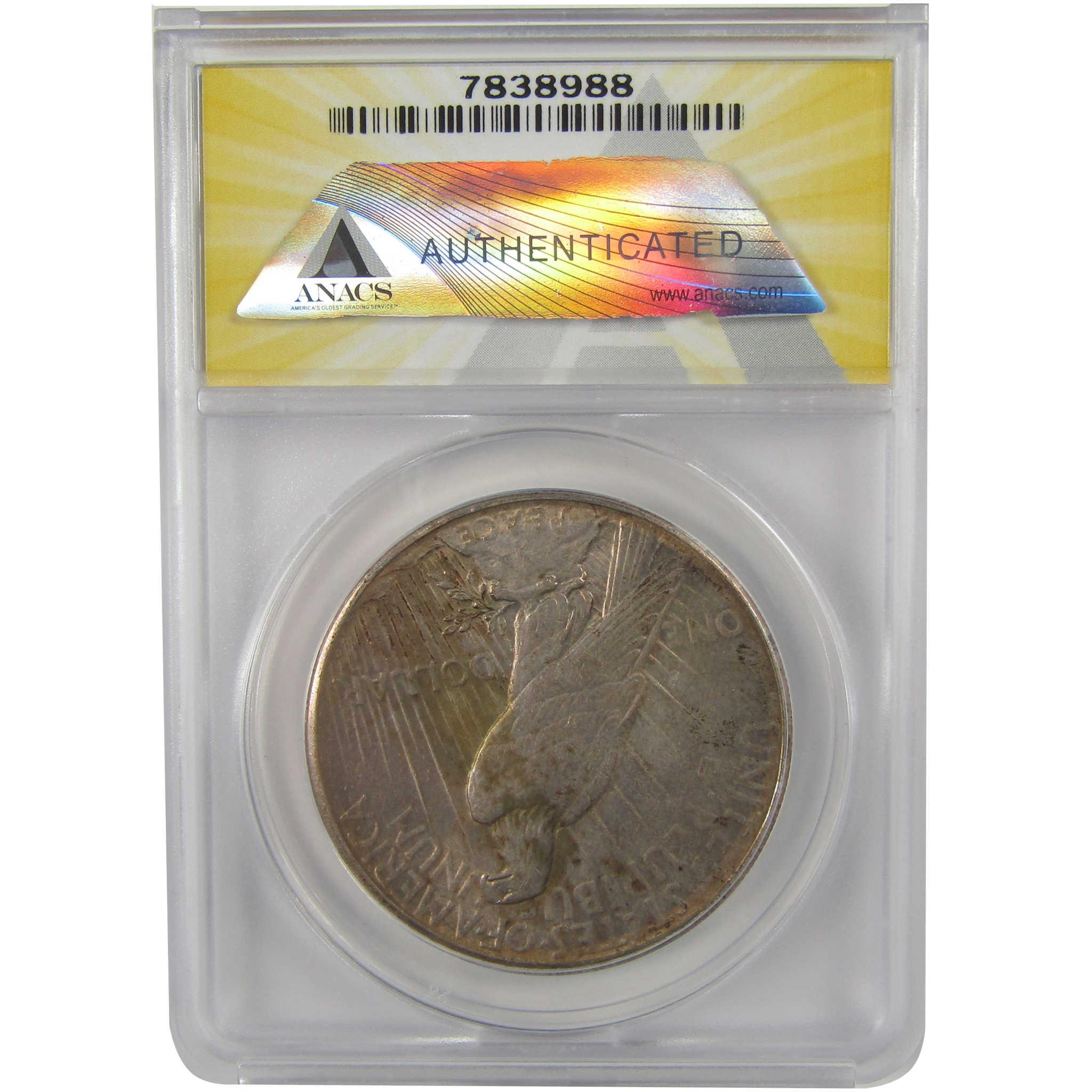 1928 Peace Dollar AU 58 ANACS Silver $1 Coin SKU:I22242