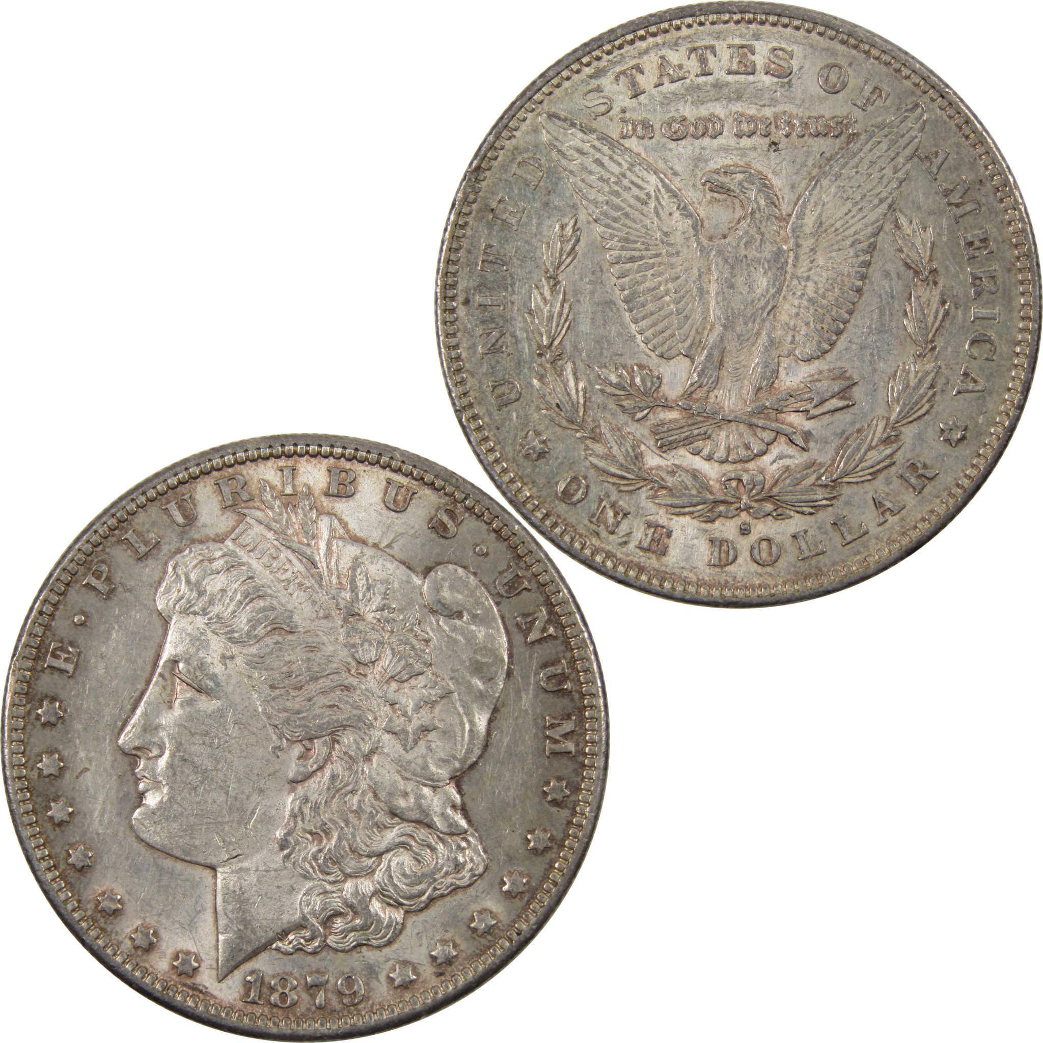1879 S Rev 78 Morgan Dollar AU About Uncirculated Silver $1 SKU:I10176 - Morgan coin - Morgan silver dollar - Morgan silver dollar for sale - Profile Coins & Collectibles